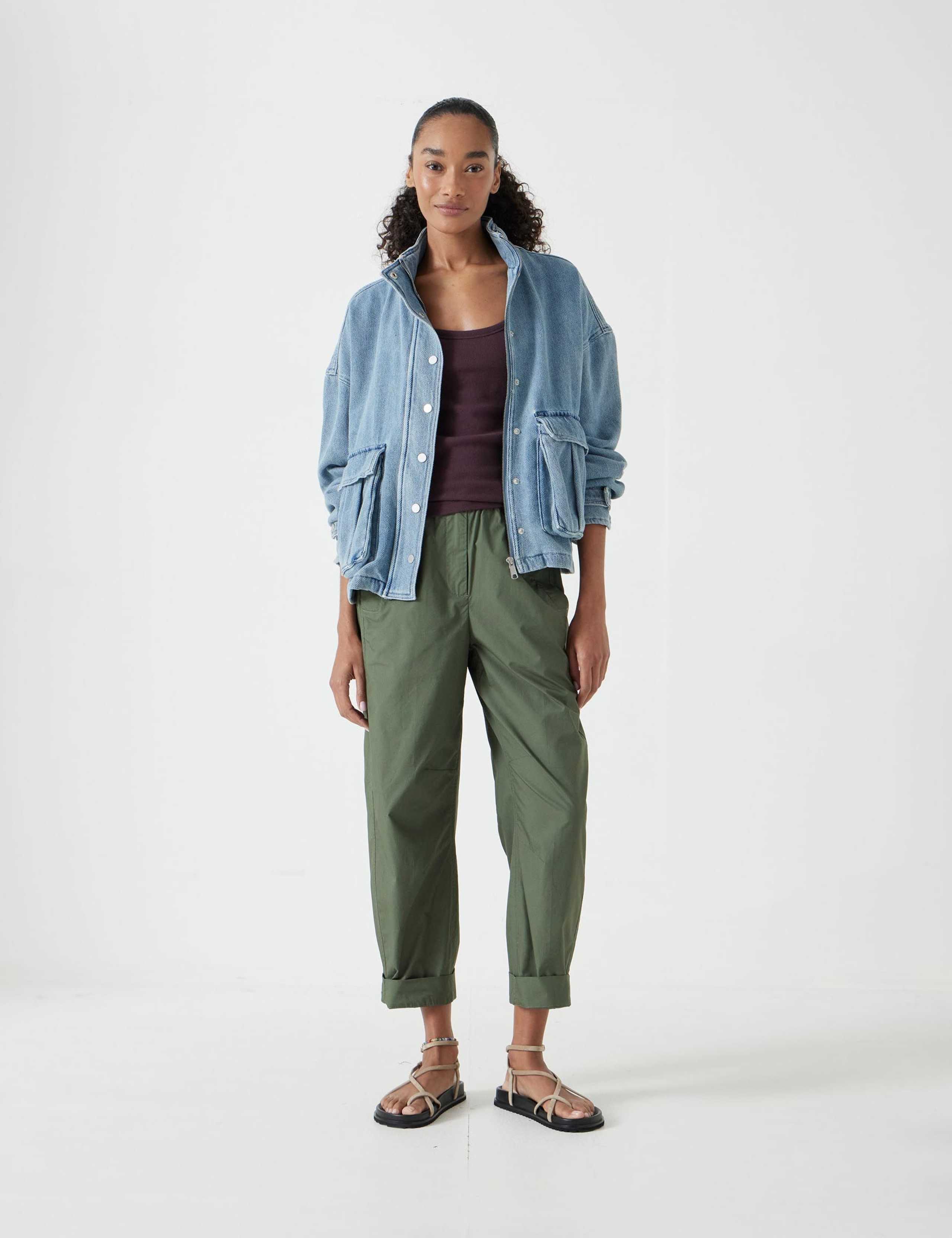 Pure Cotton Tapered Trousers 5 of 5
