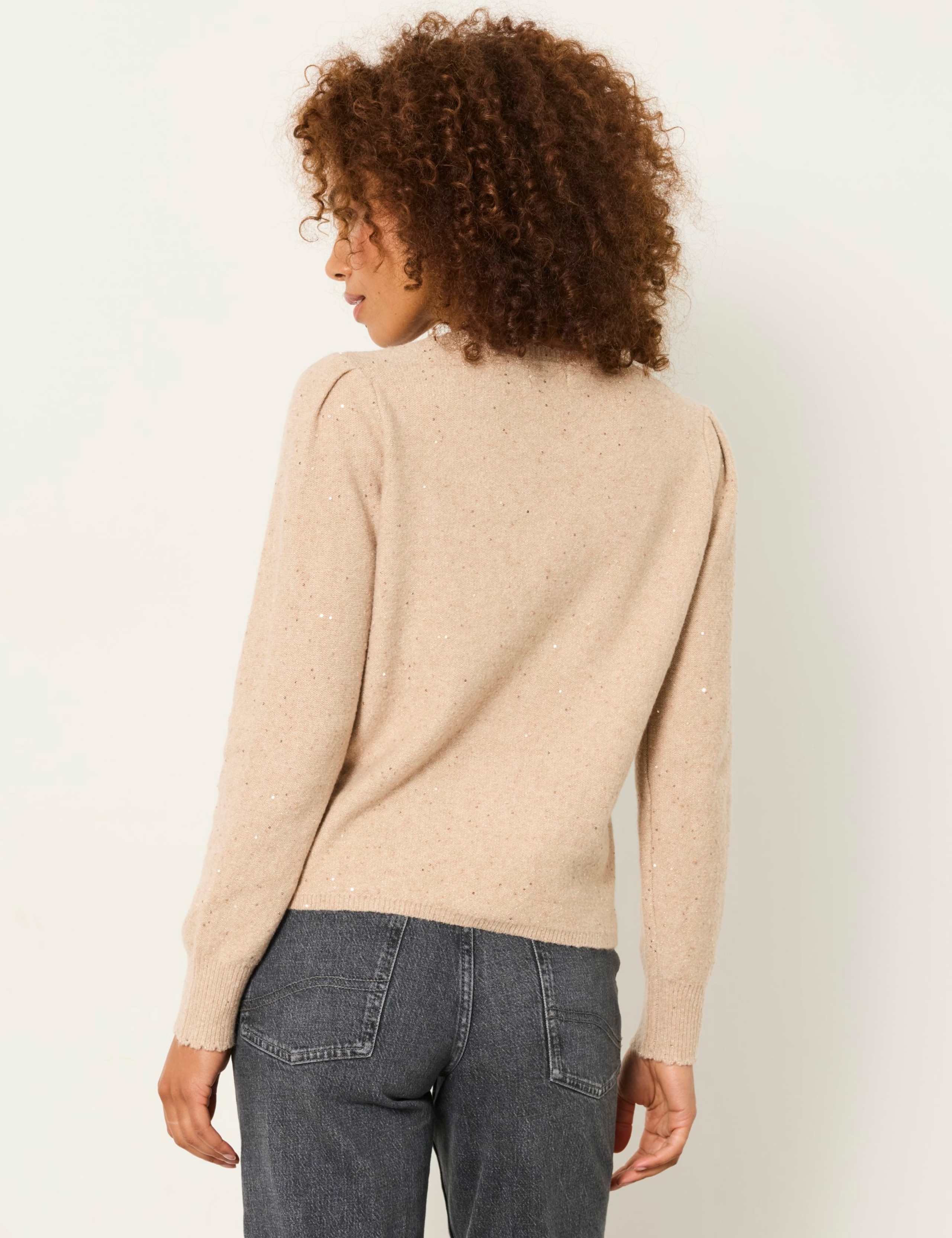 Cotton Blend Sparkly Crew Neck Jumper 6 of 6