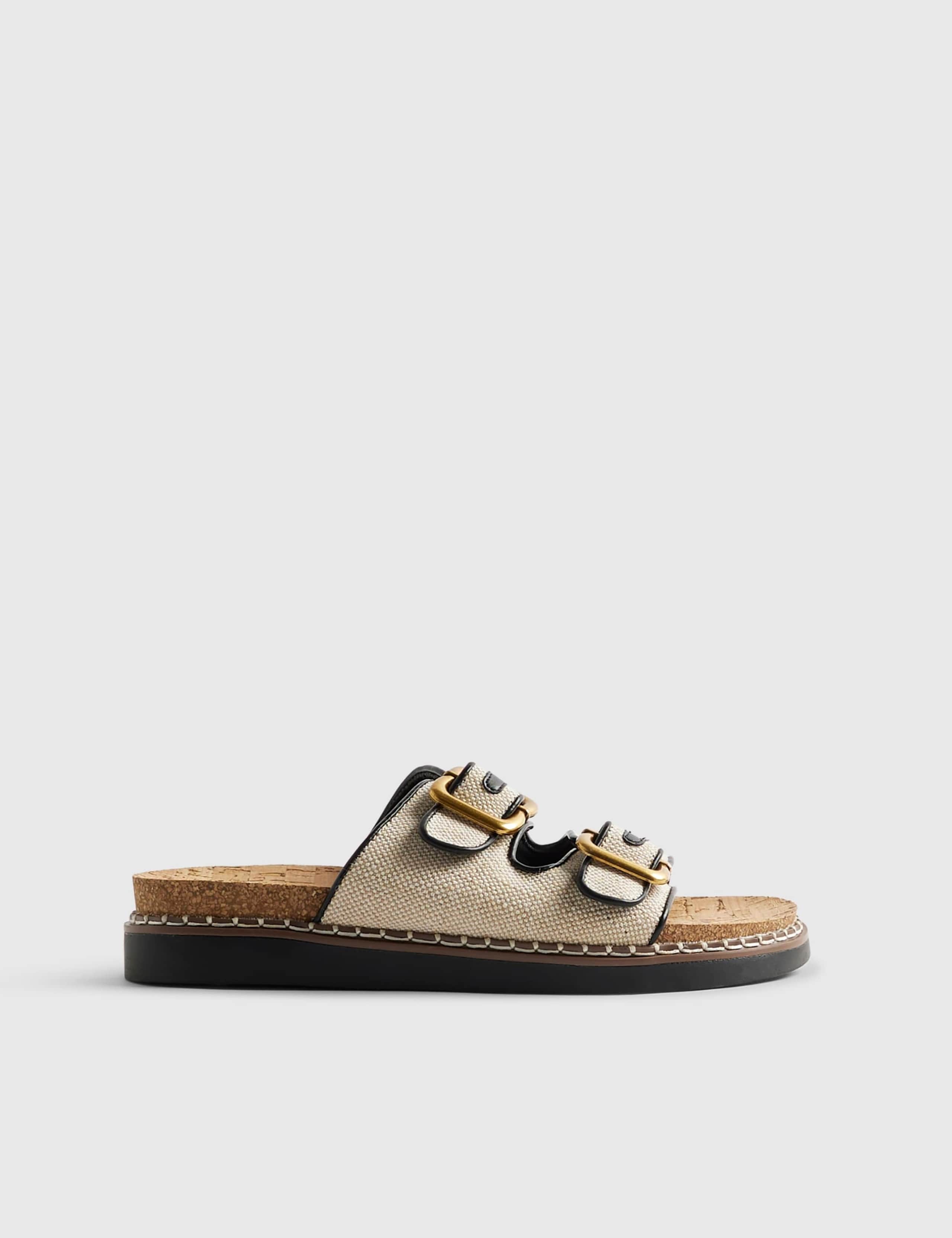 Double Buckle Strap Footbed Flat Sandals 3 of 5