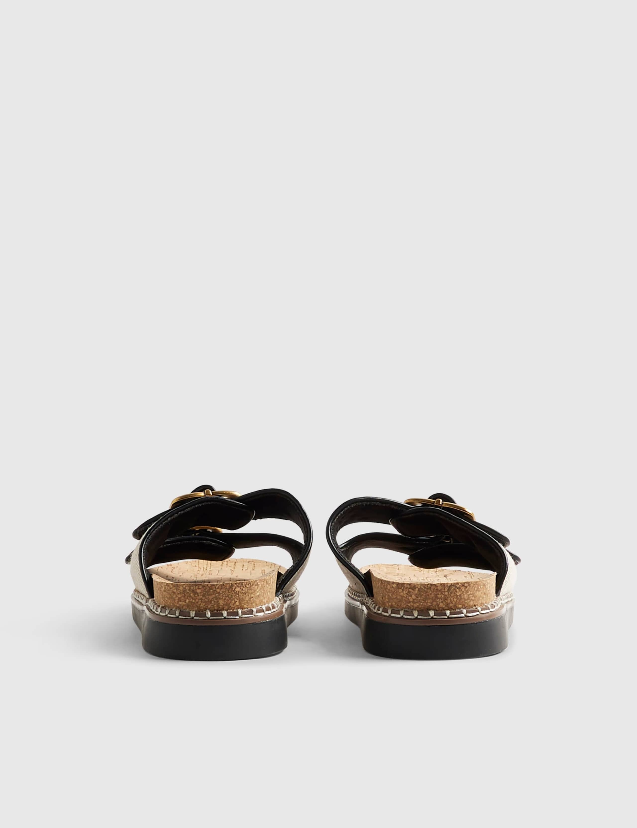 Double Buckle Strap Footbed Flat Sandals 4 of 5