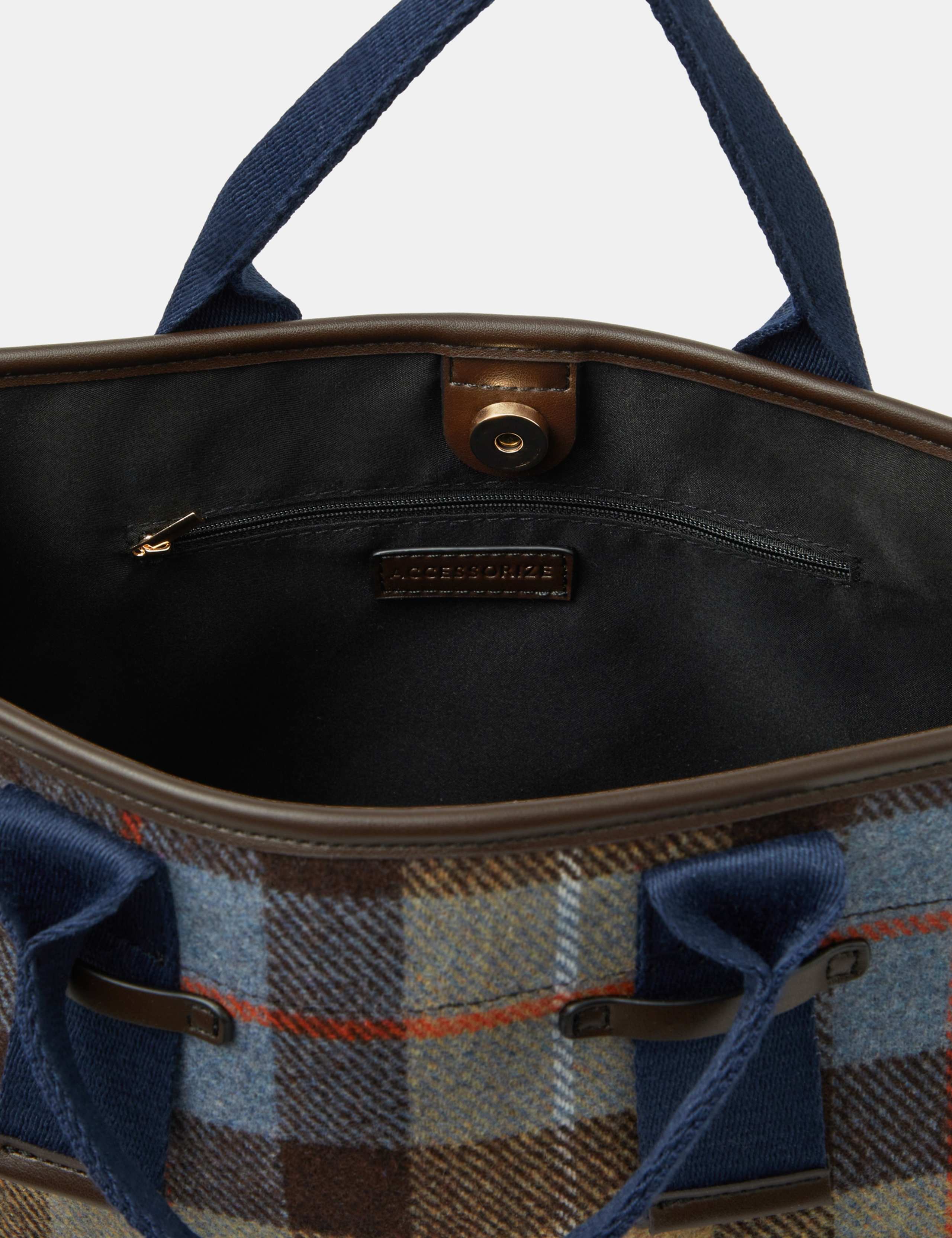 Check Print Handheld Clutch Bag 3 of 5