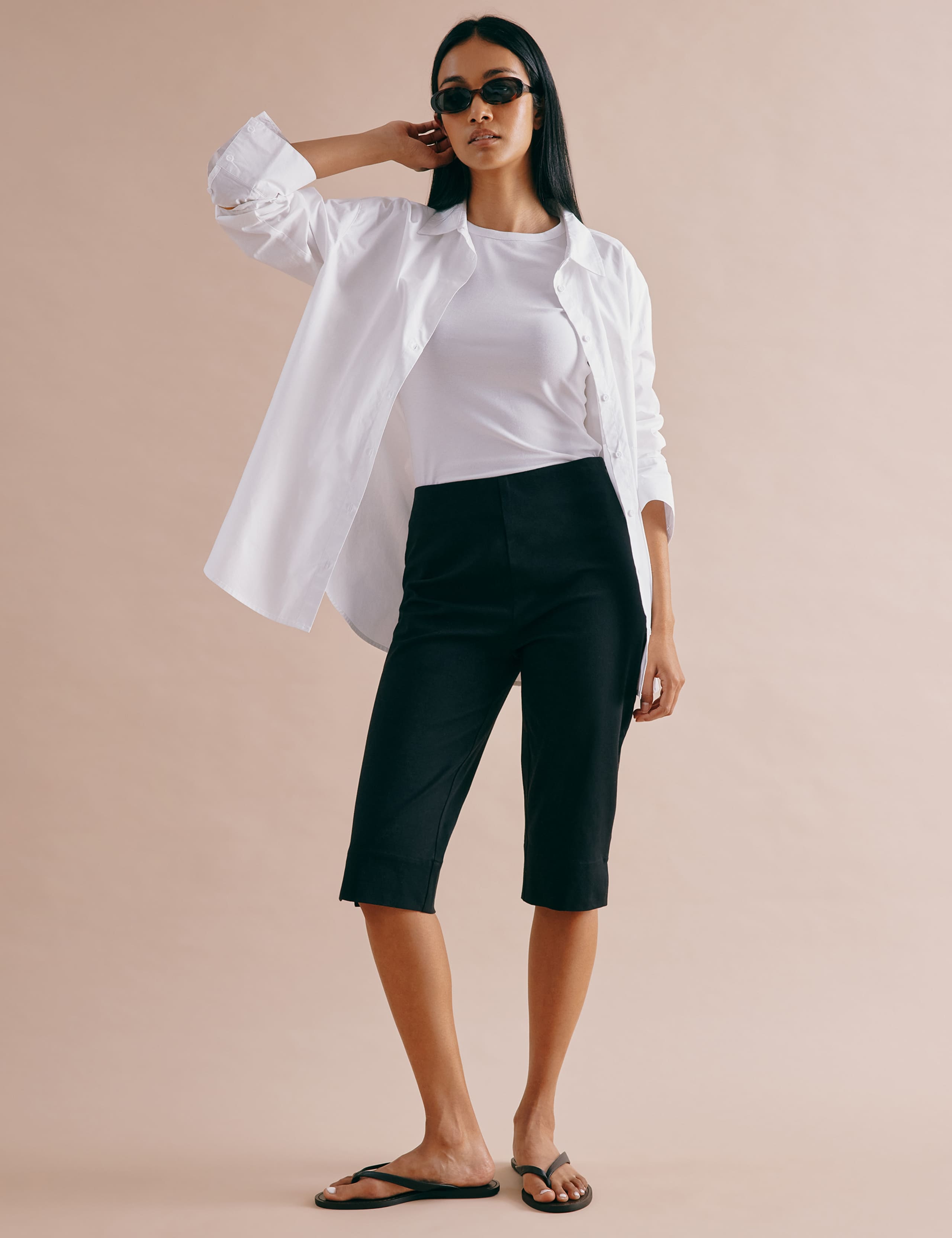 Cotton Rich Skinny Cropped Trousers 3 of 5