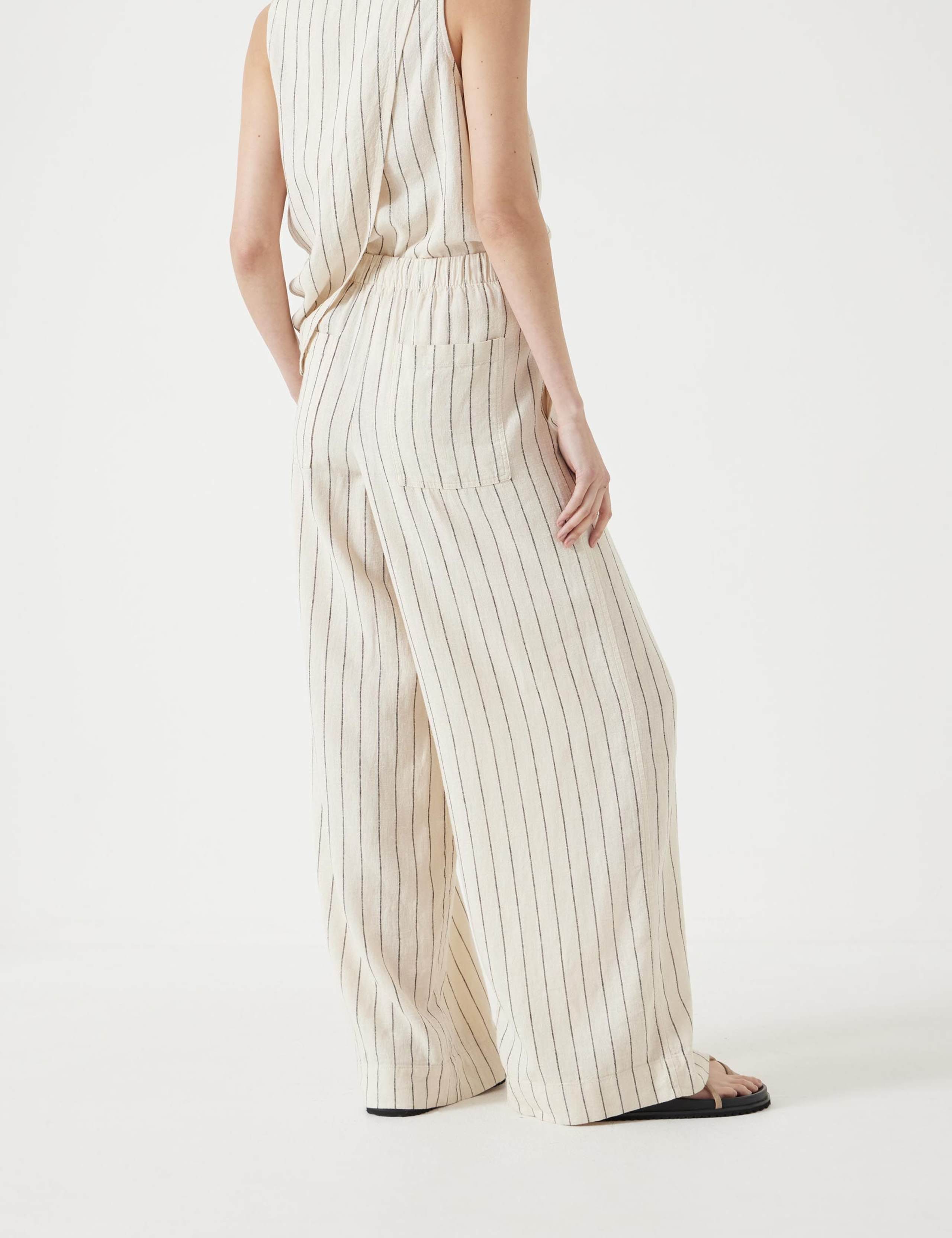 Linen Blend Wide Leg Trousers 4 of 5