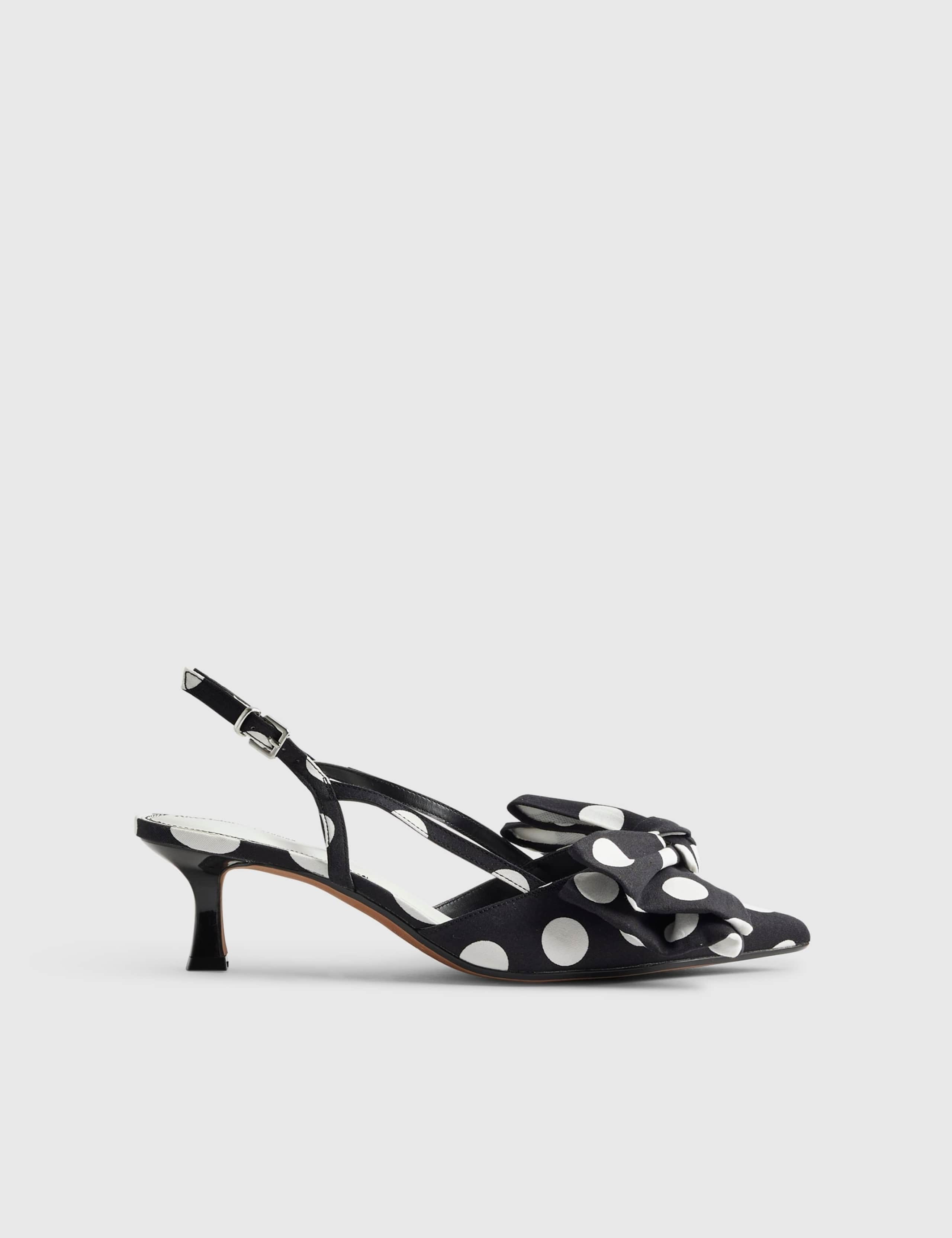 Bow Spot Slingback Pointed Court Heels 2 of 5