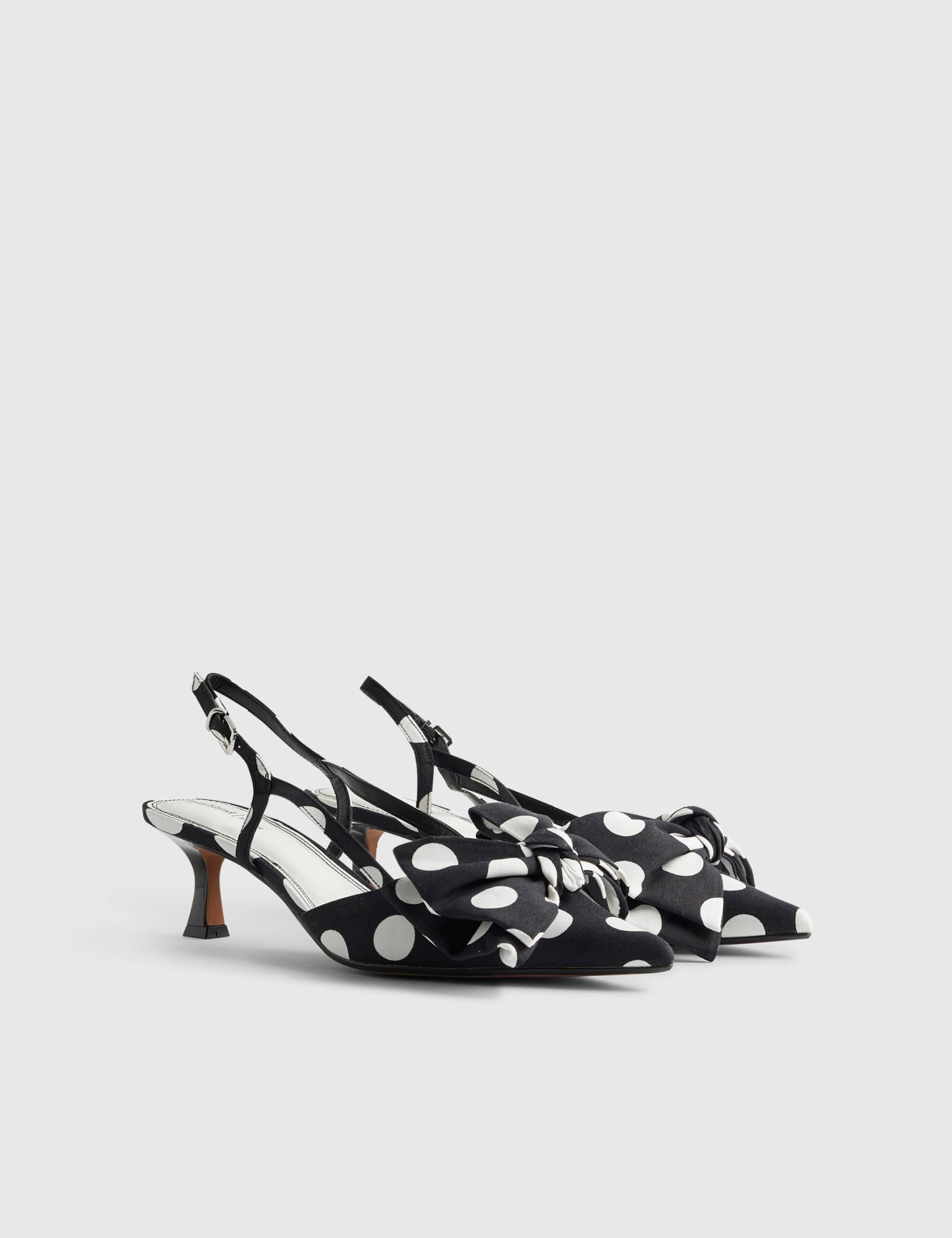 Bow Spot Slingback Pointed Court Heels 4 of 5
