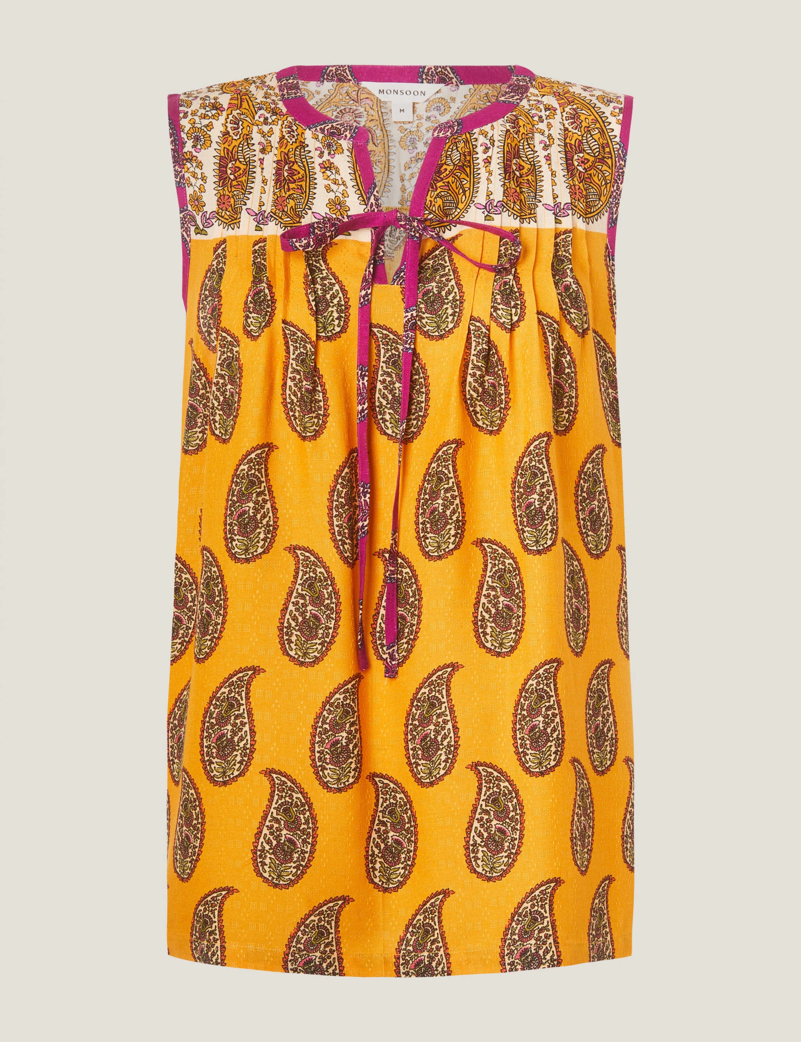 Paisley Notch Neck Tie Detail Top 2 of 5