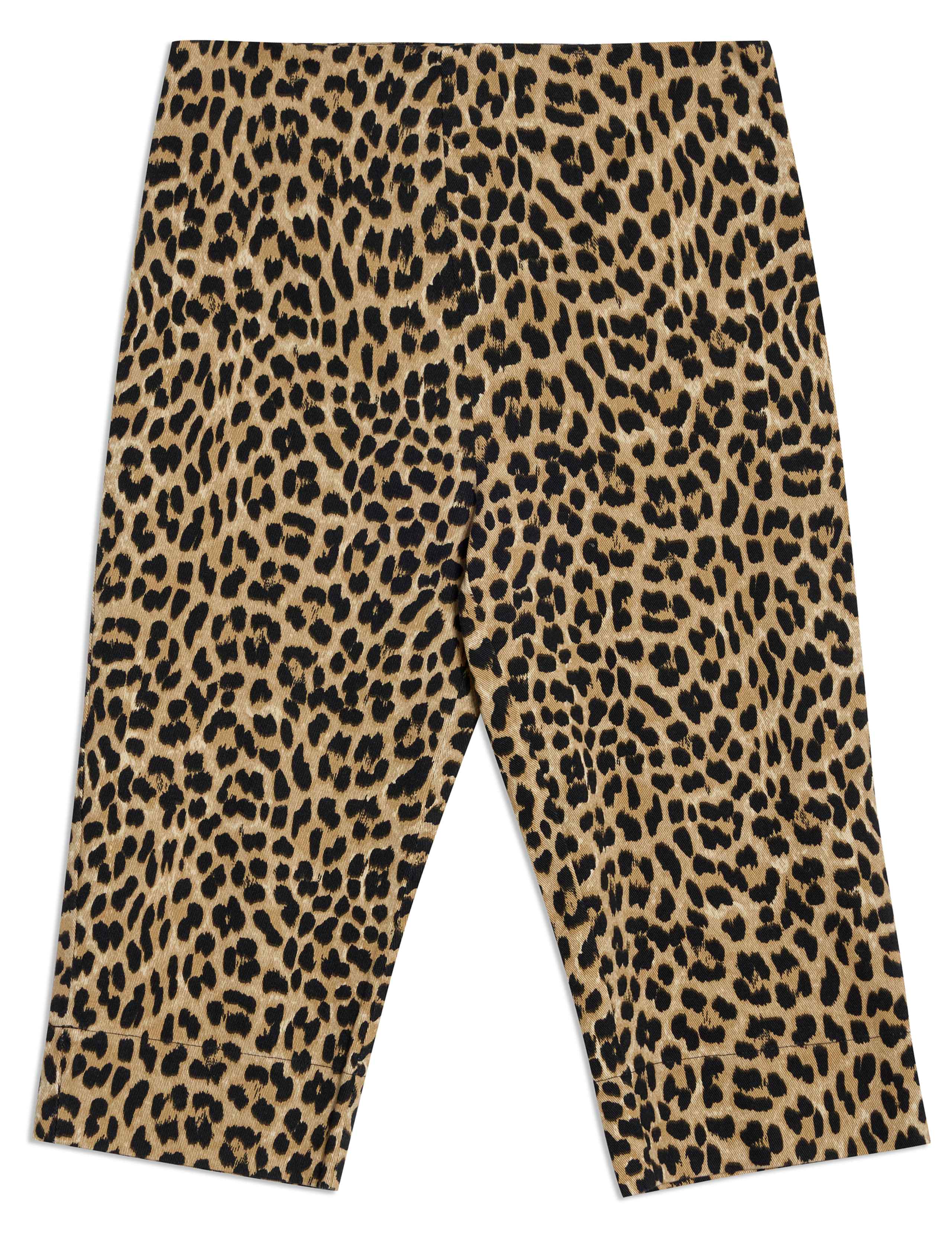 Cotton Rich Animal Print Cropped Trousers 2 of 6