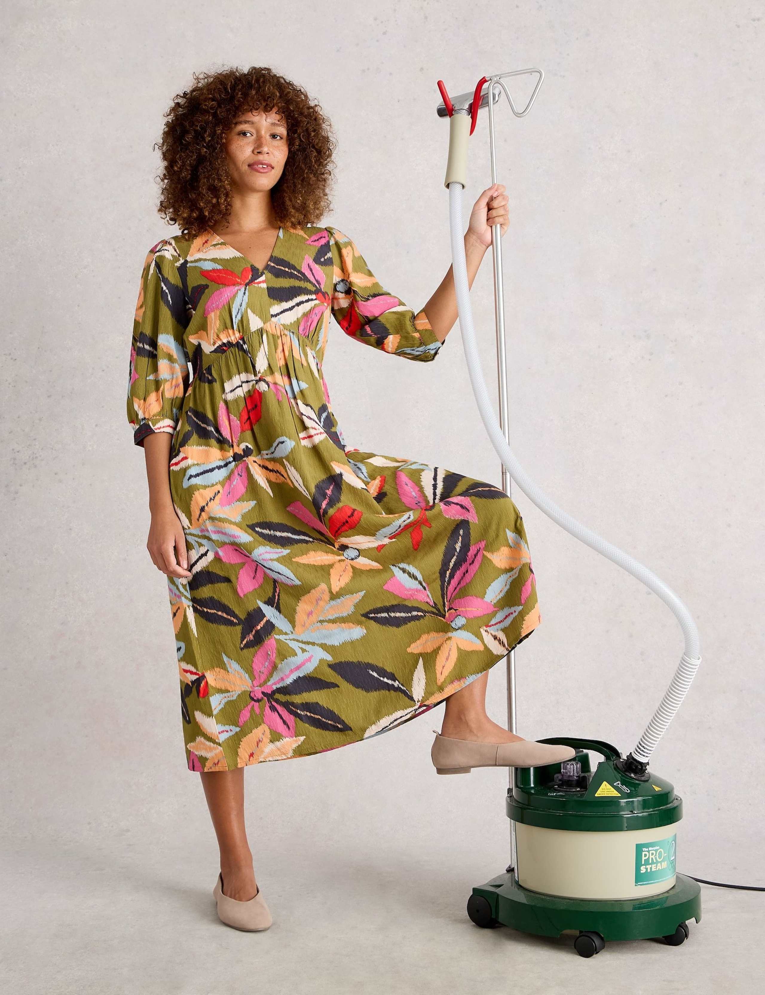 Floral Empire Line Midi Relaxed Dress 5 of 6