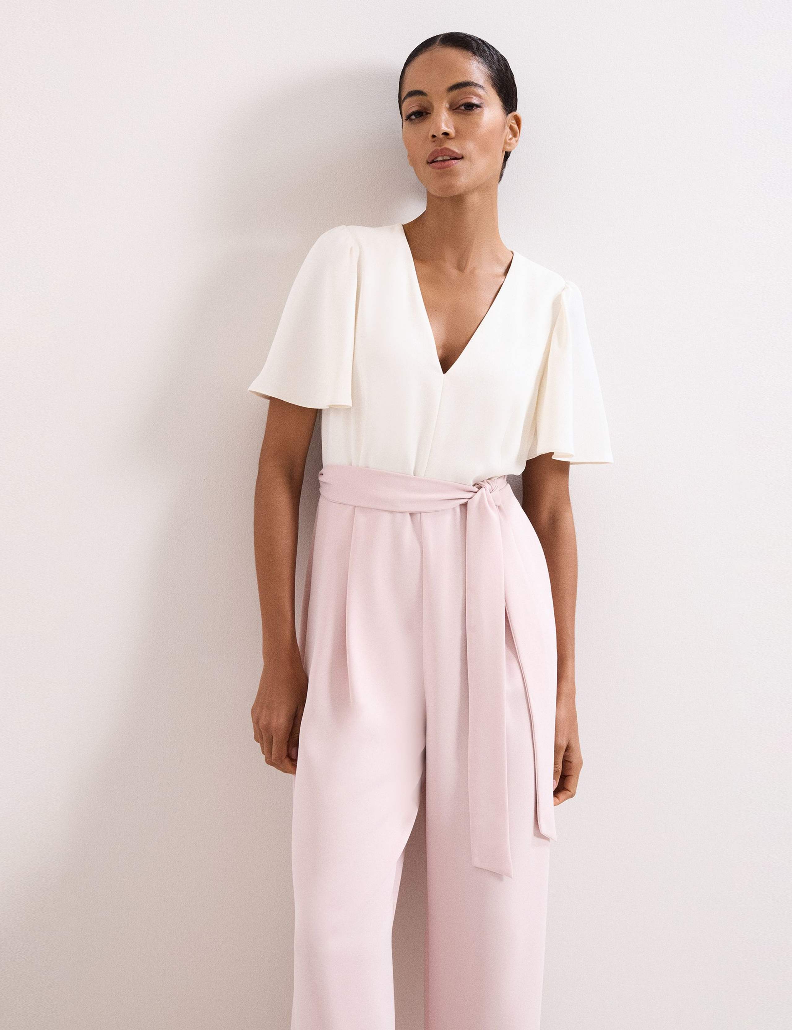 Belted Short Sleeve Jumpsuit 6 of 7