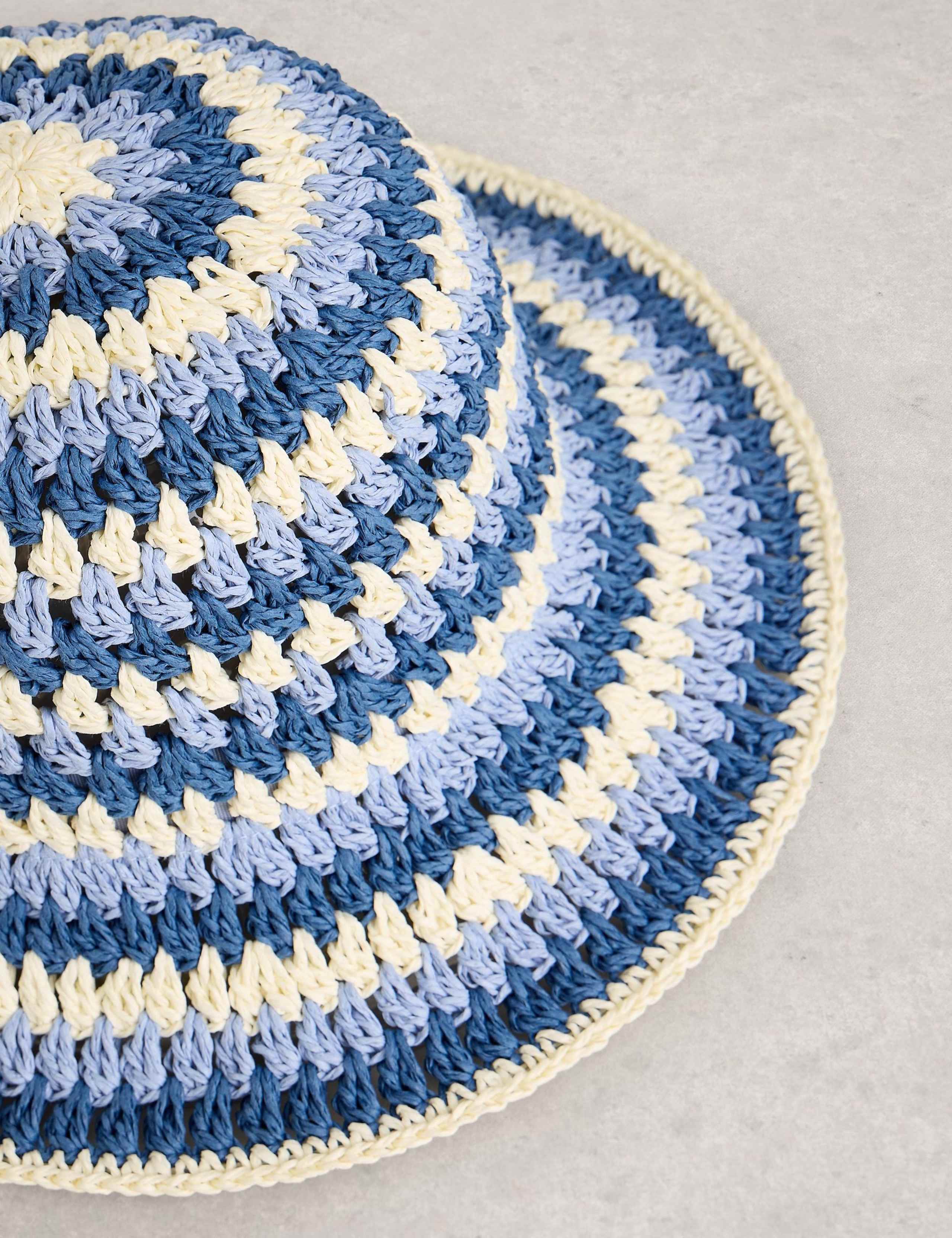 Crochet Stripe Bucket Hat 2 of 2