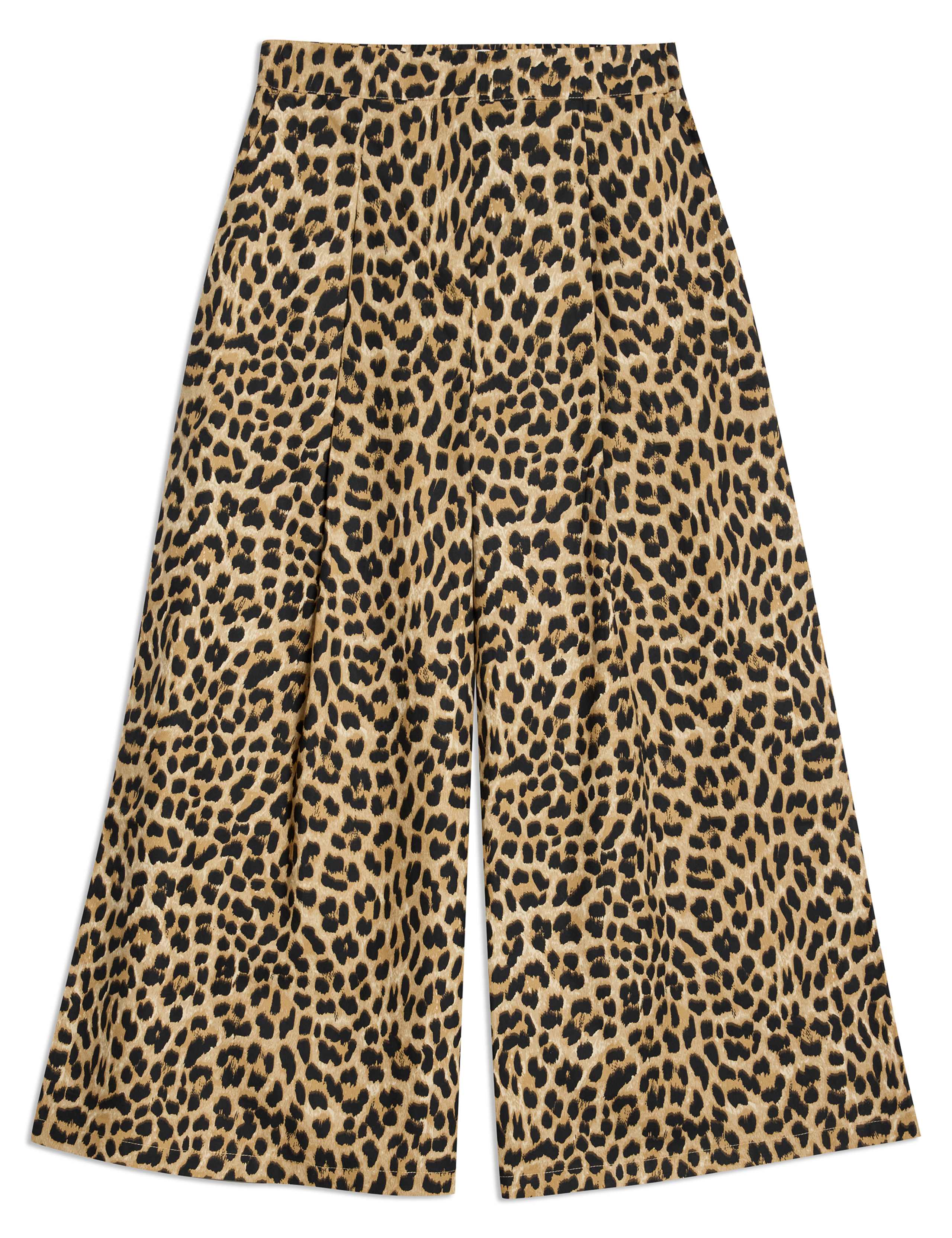 Pure Cotton Animal Print Wide Leg Culottes 2 of 6