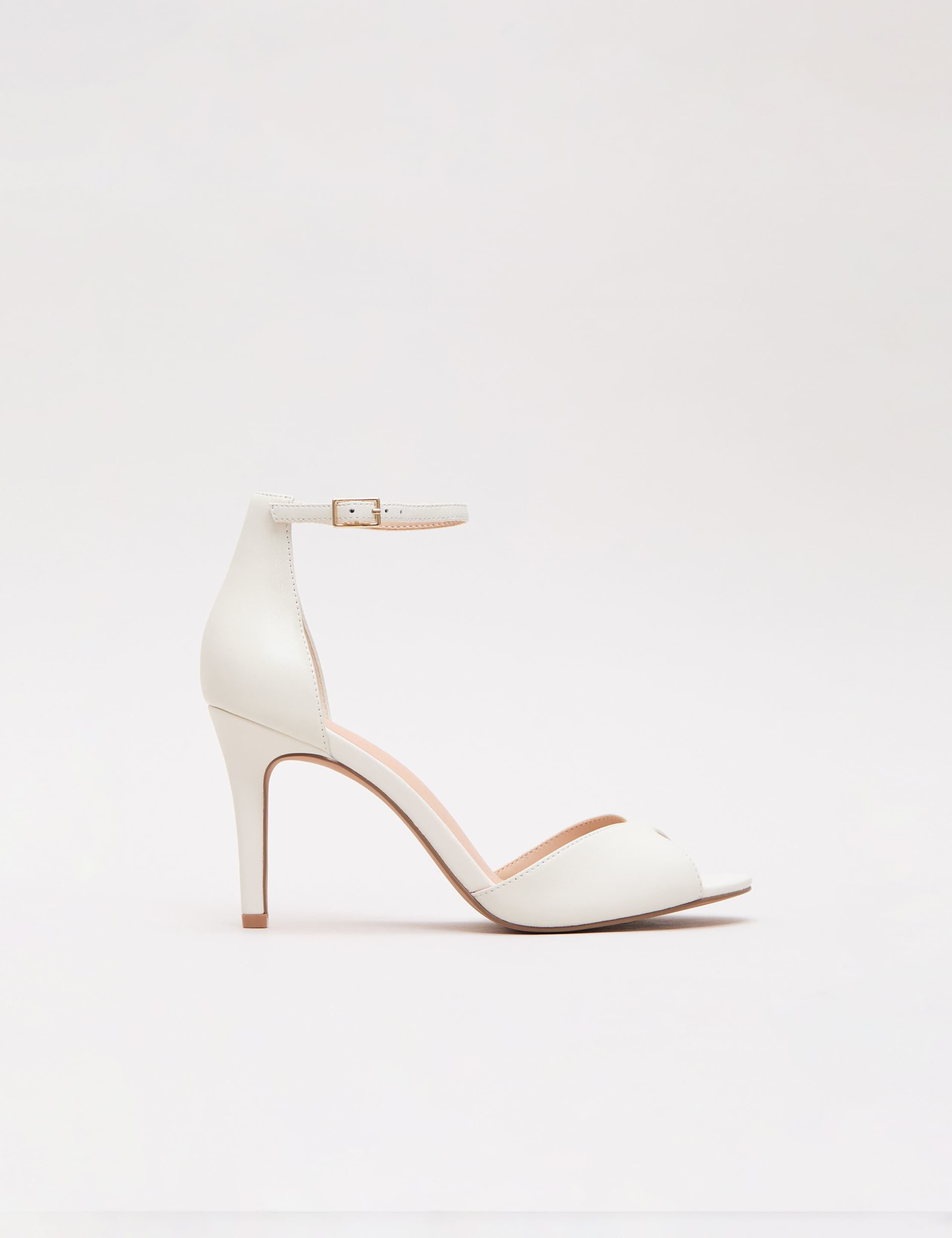 Leather Ankle Strap Stiletto Sandals 1 of 9