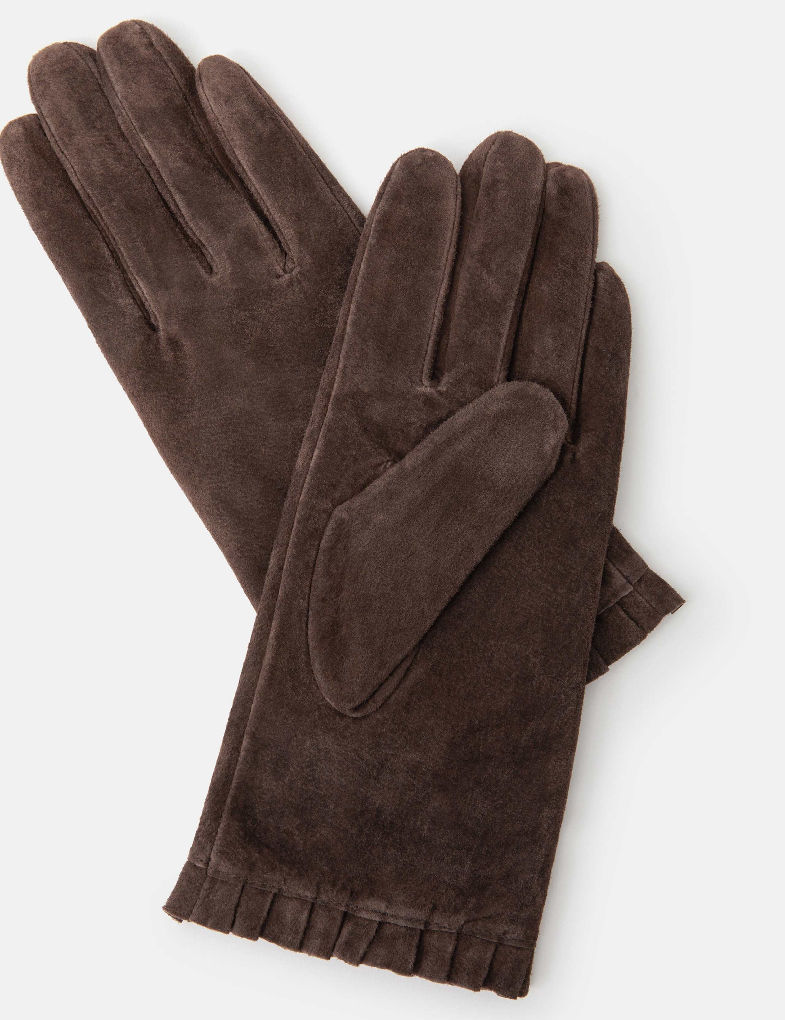 Suede Frill Cuff Gloves 2 of 2