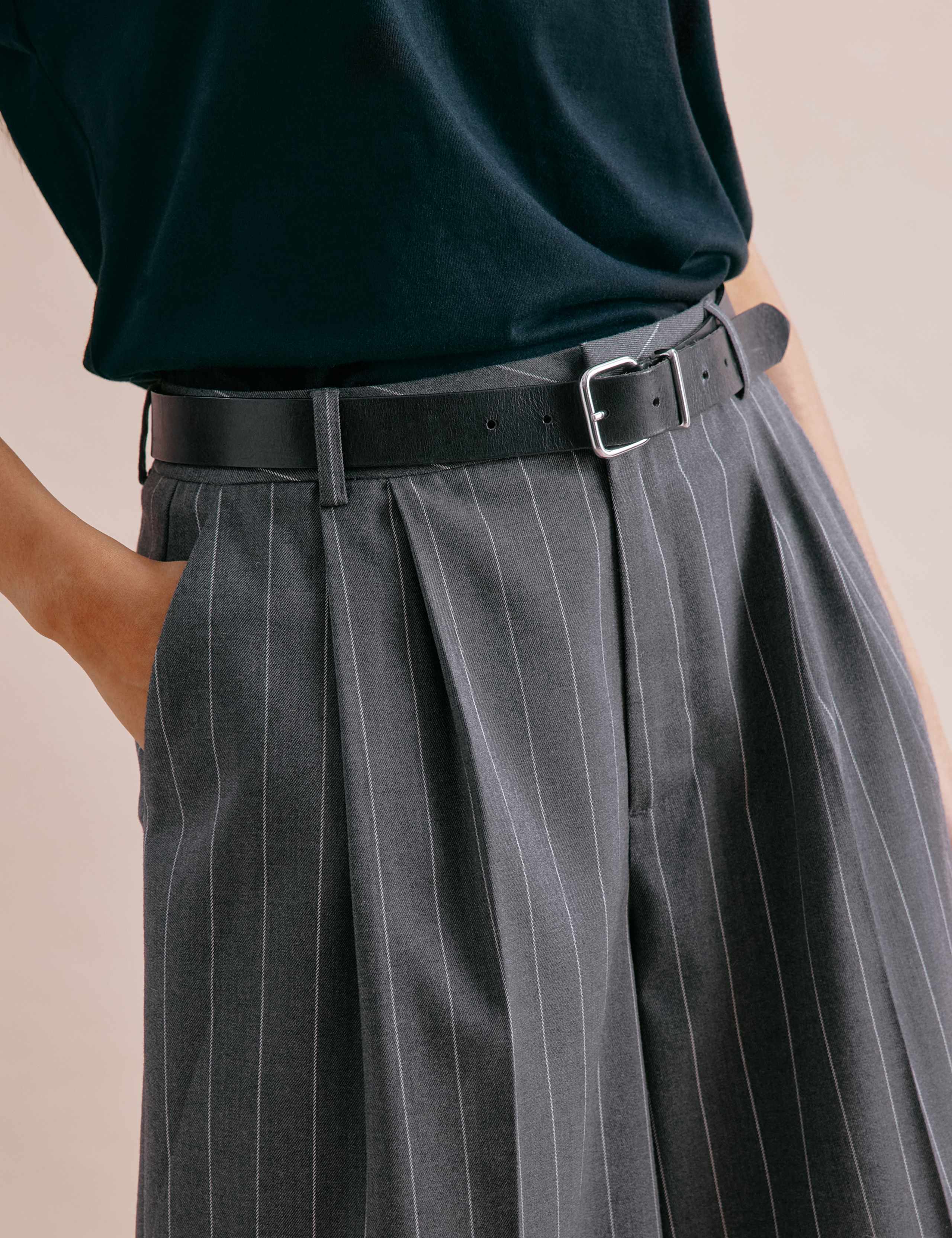 Pinstripe Wide Leg Culottes 4 of 7