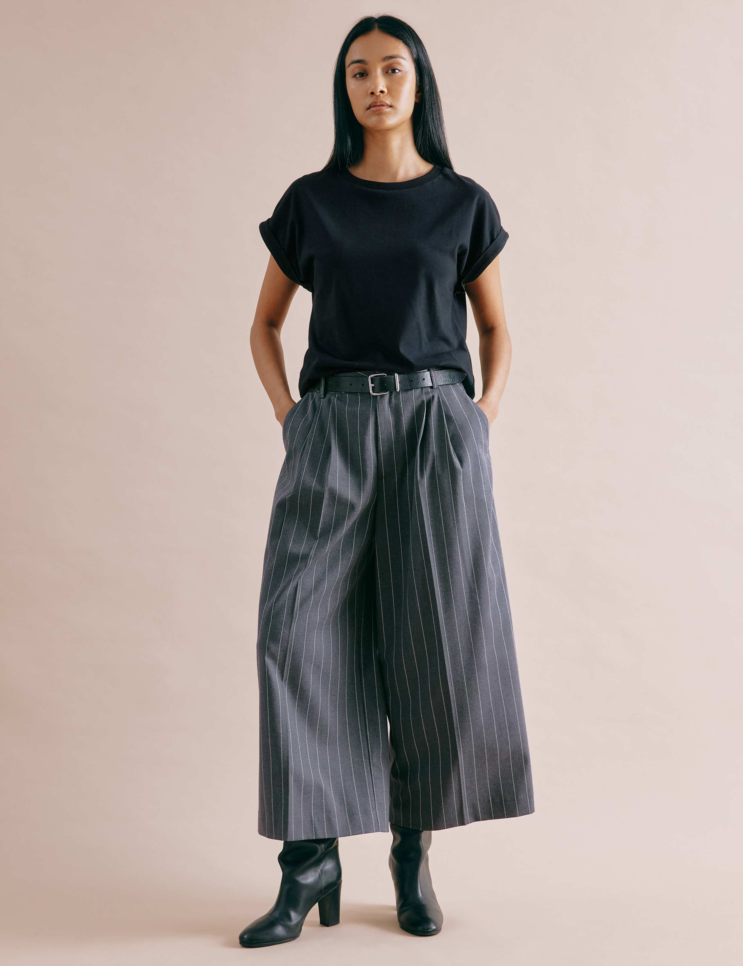 Pinstripe Wide Leg Culottes 5 of 7