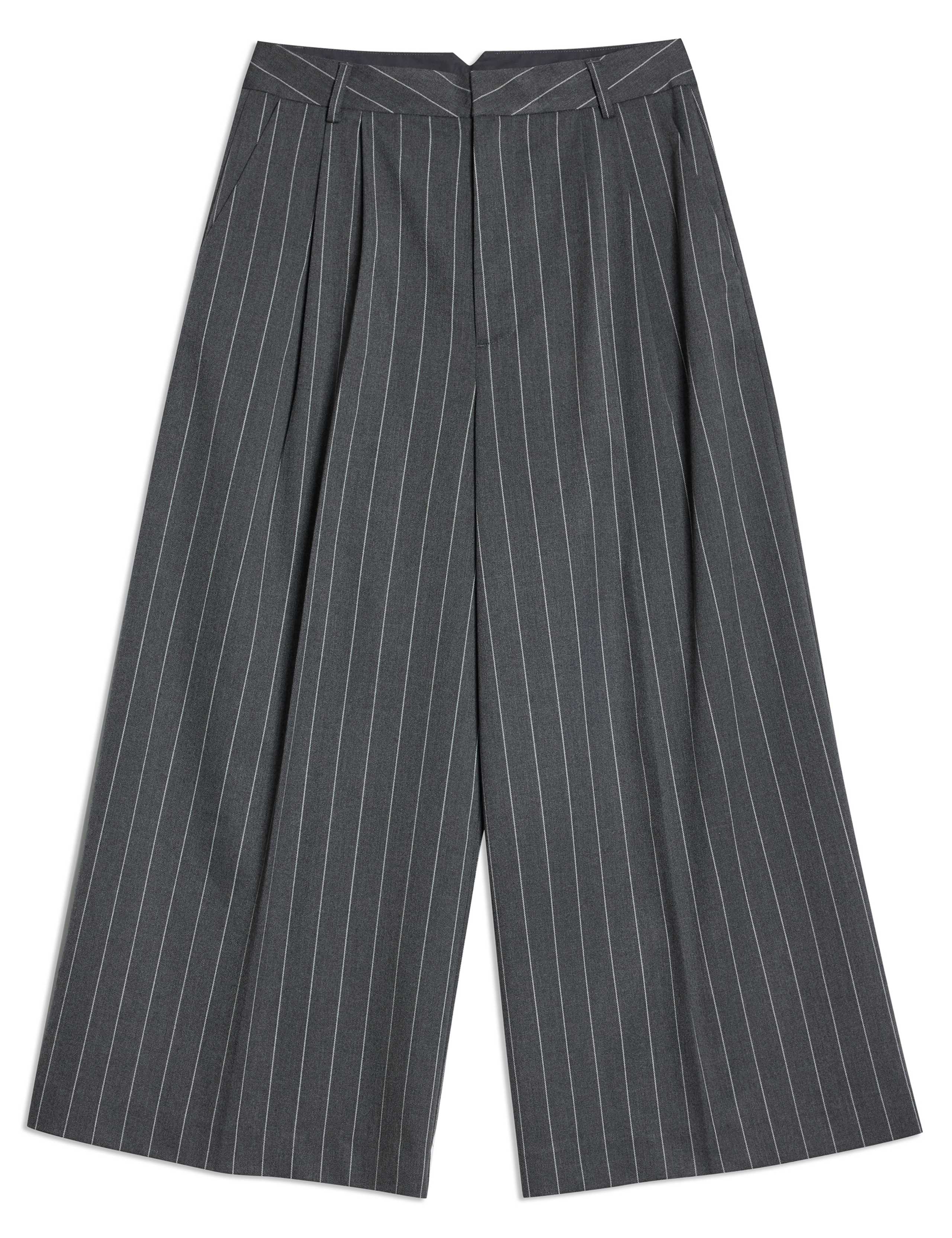 Pinstripe Wide Leg Culottes 2 of 7