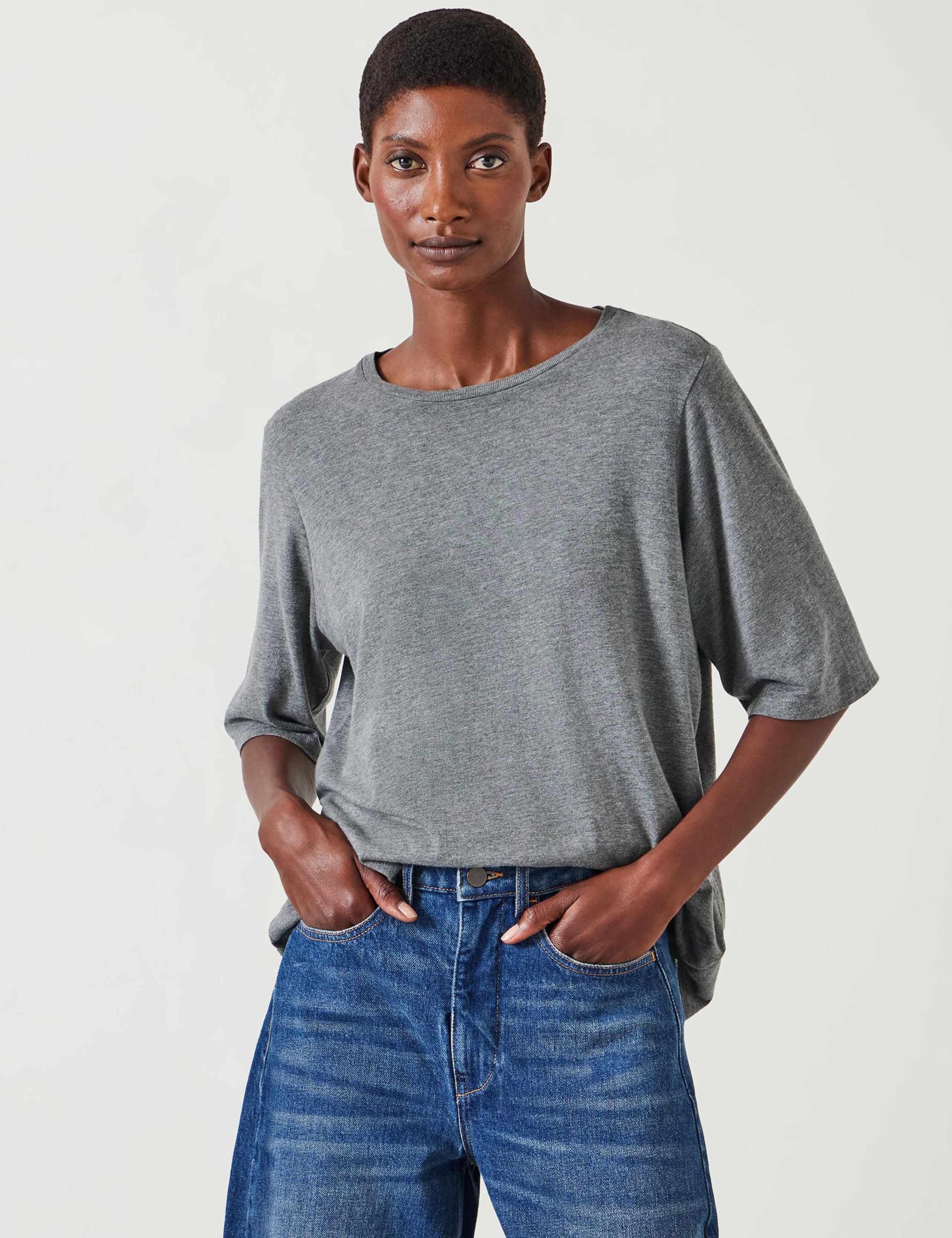 Cotton Rich Crew Neck T-Shirt 1 of 5