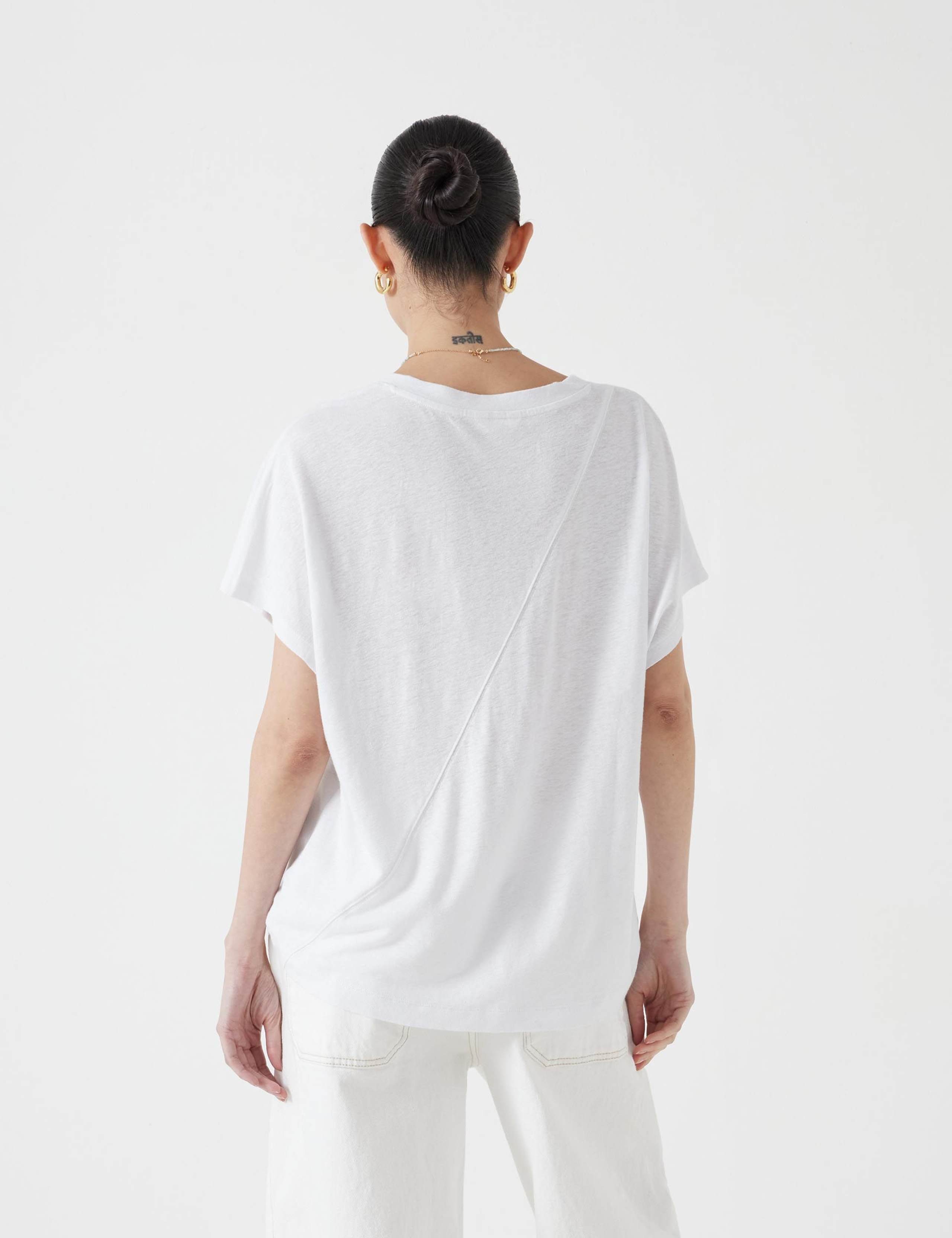Linen Rich V-Neck T-Shirt 5 of 5