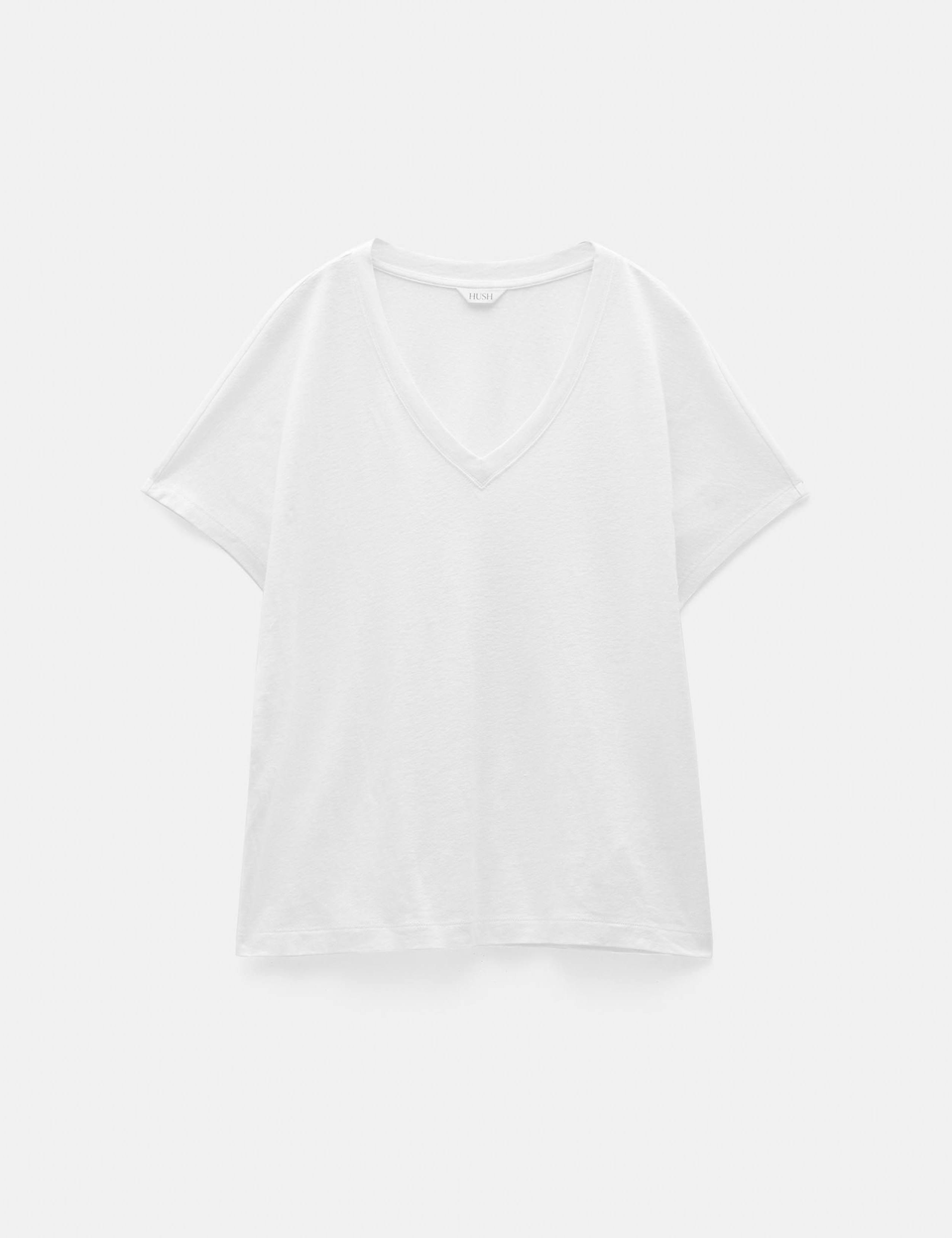 Linen Rich V-Neck T-Shirt 2 of 5