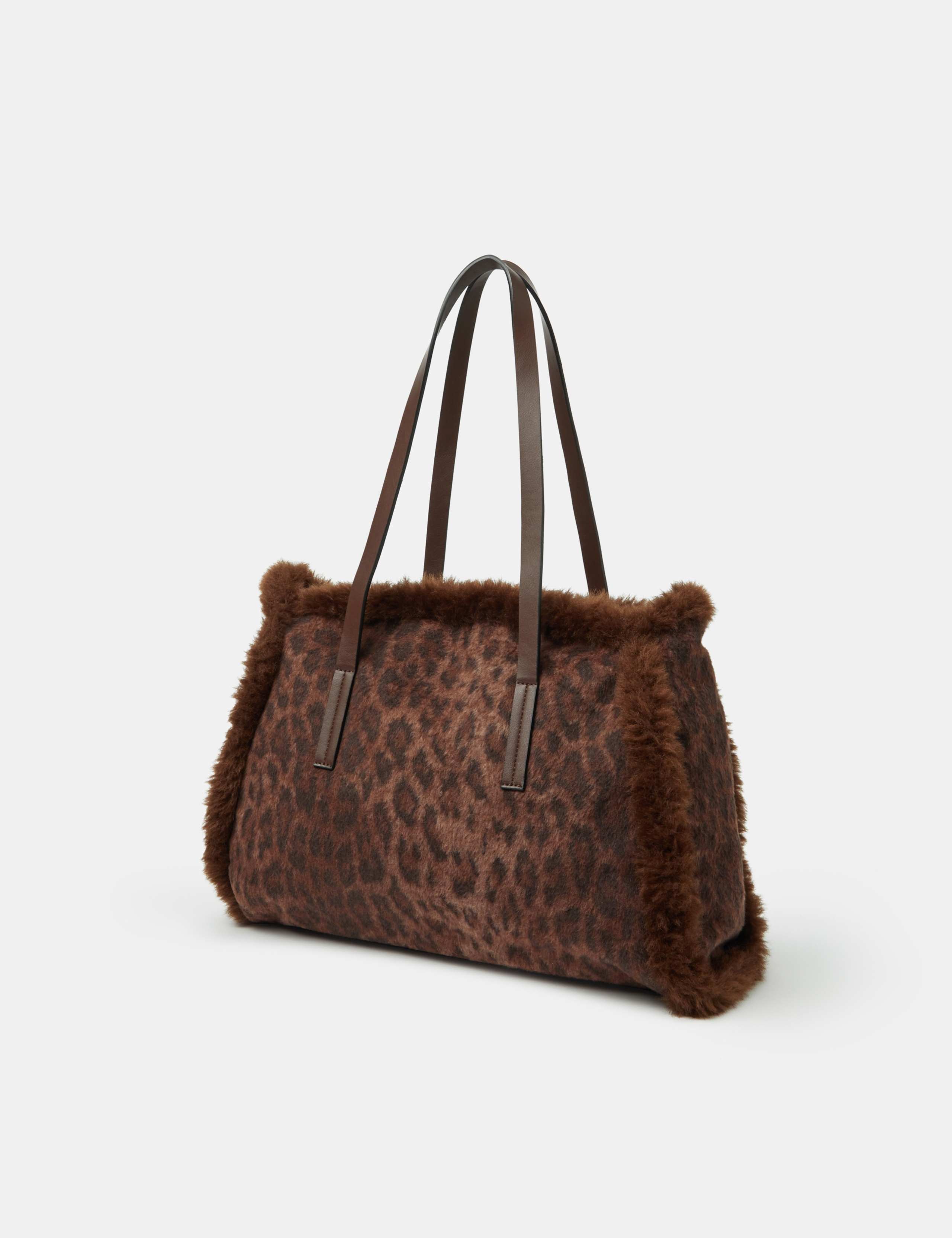 Leopard Print Faux Fur Shoulder Bag 4 of 5