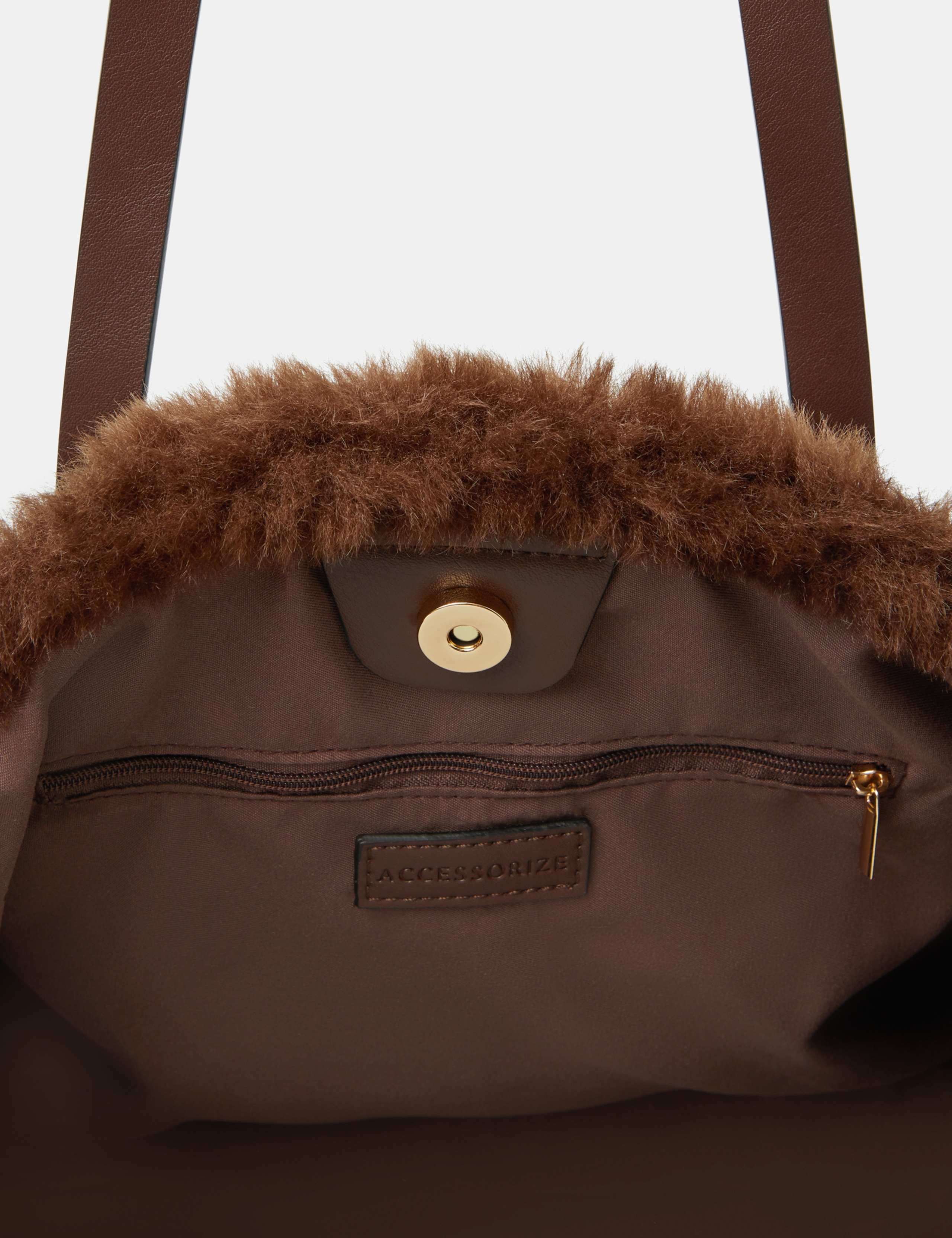 Leopard Print Faux Fur Shoulder Bag 5 of 5