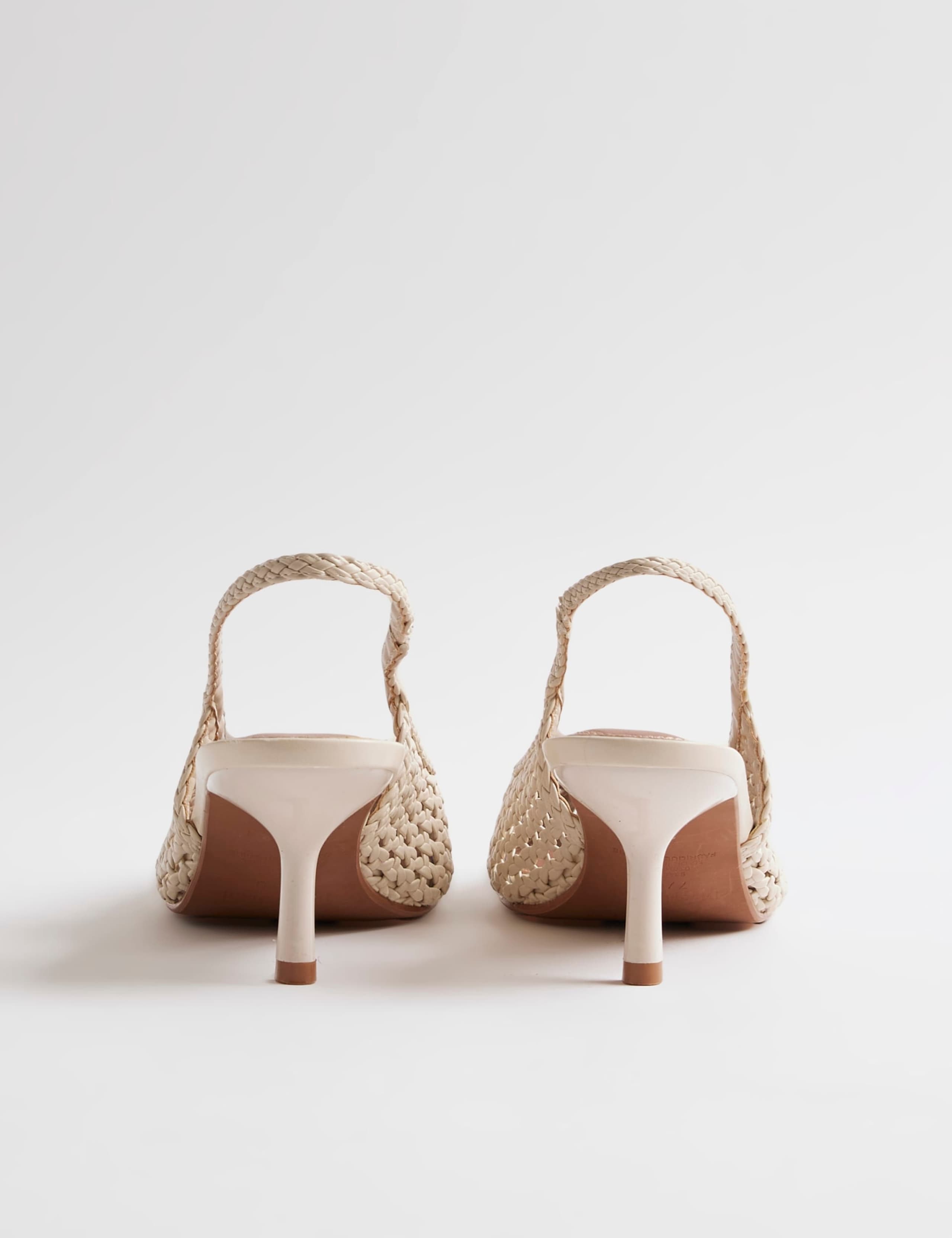 Woven Slingback Pointed Court Heels 2 of 4