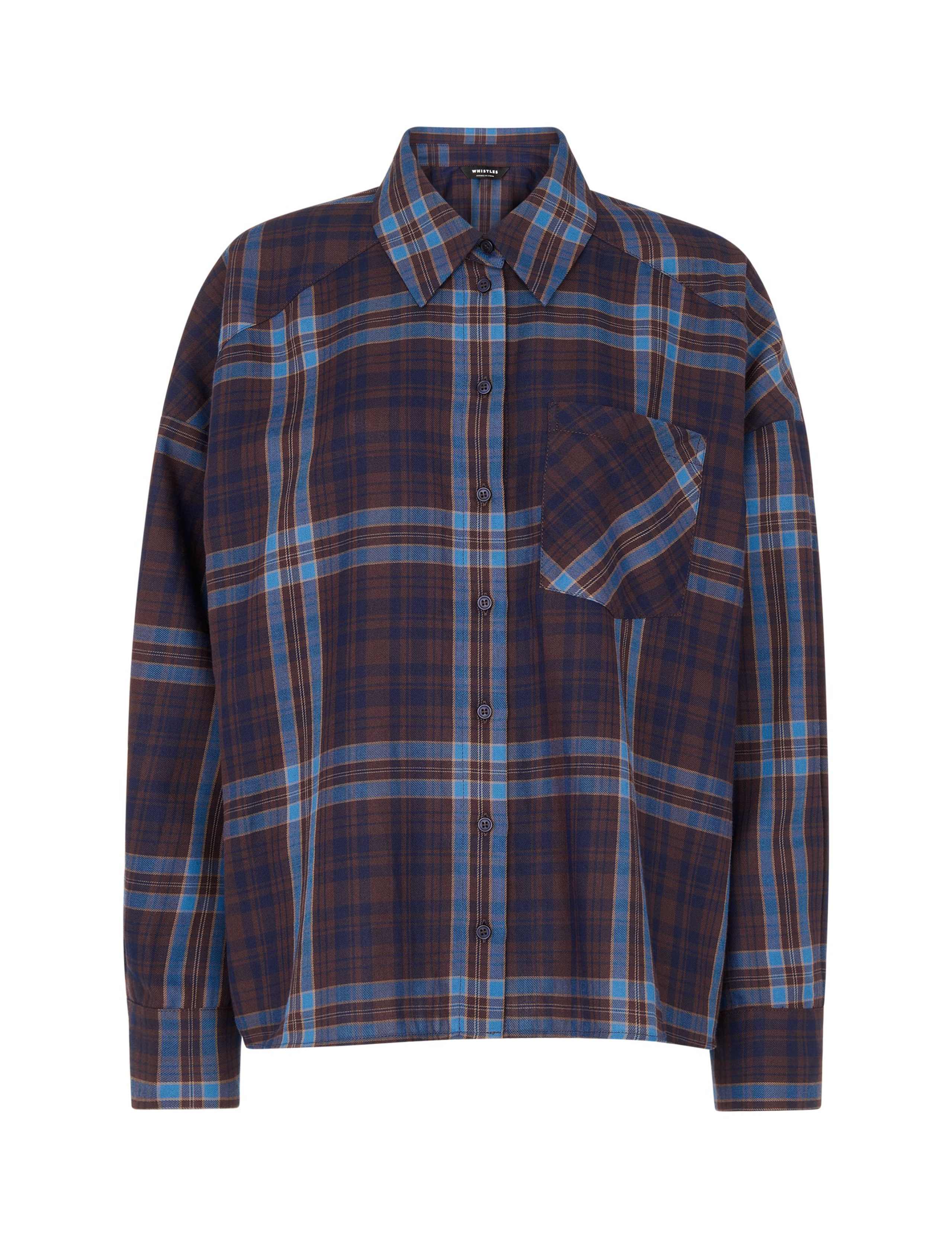 Pure Cotton Checked Collared Shirt 2 of 4