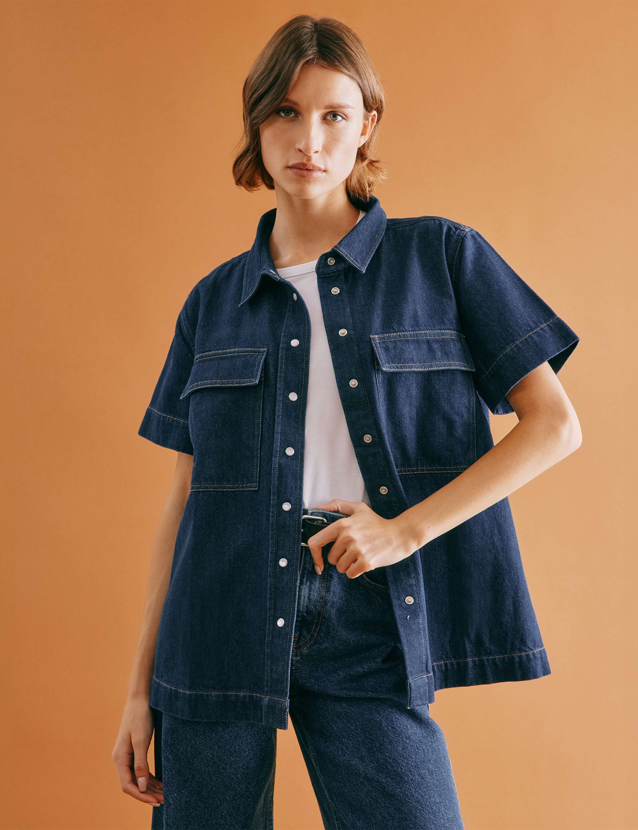 Pure Cotton Denim Shirt 4 of 6