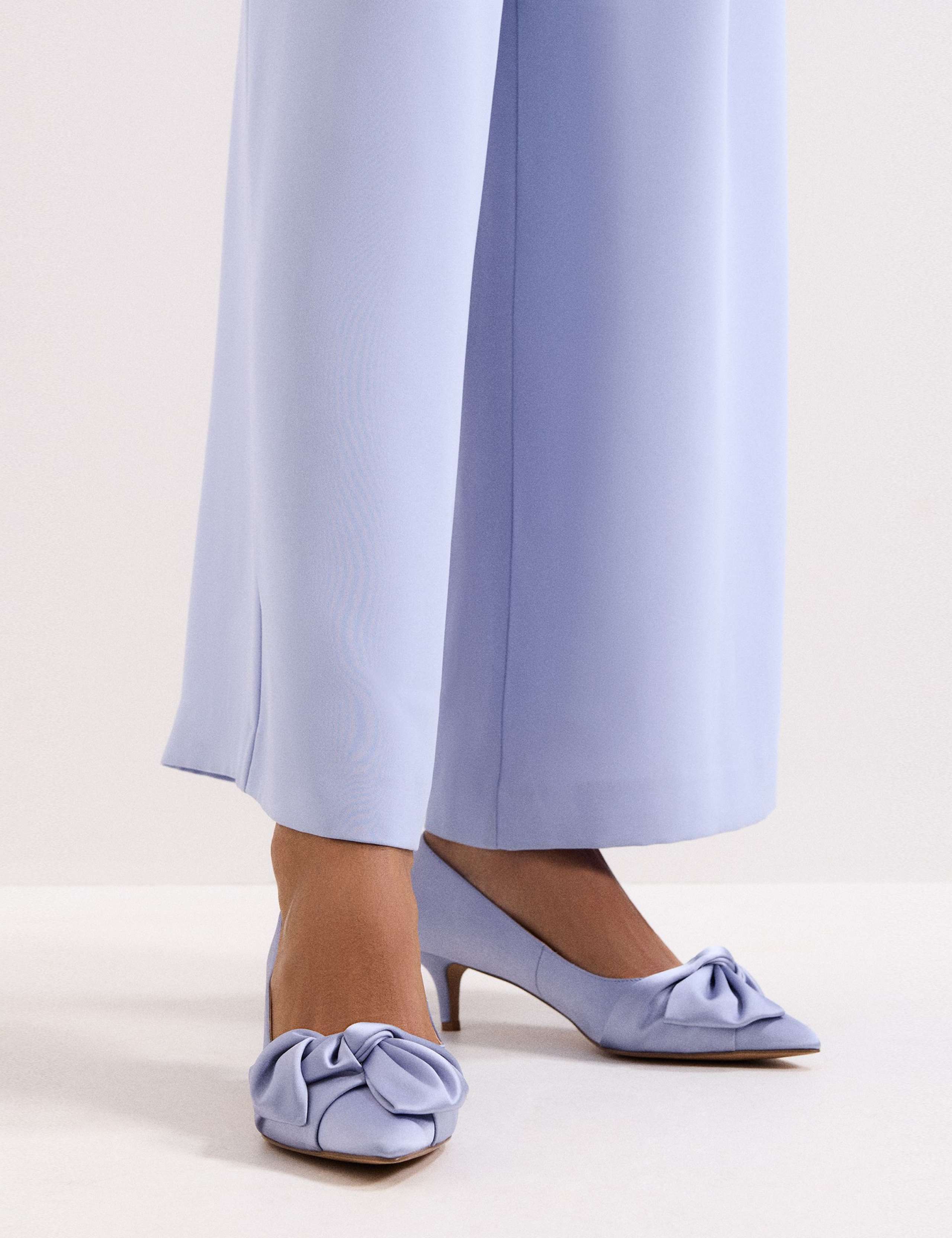 Satin Knot Front Kitten Heel Shoes 5 of 9