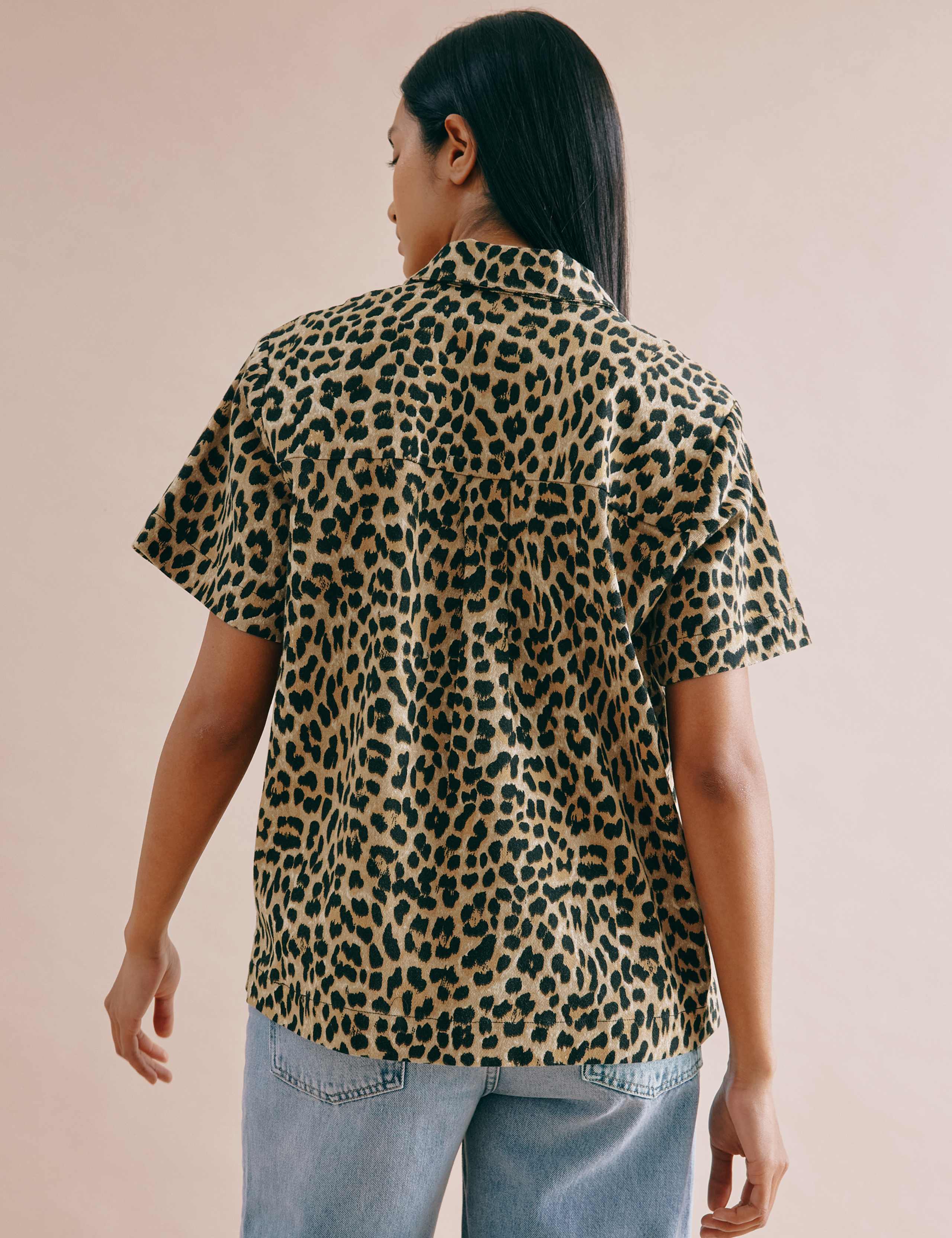 Cotton Rich Animal Print Collared Shirt 4 of 5