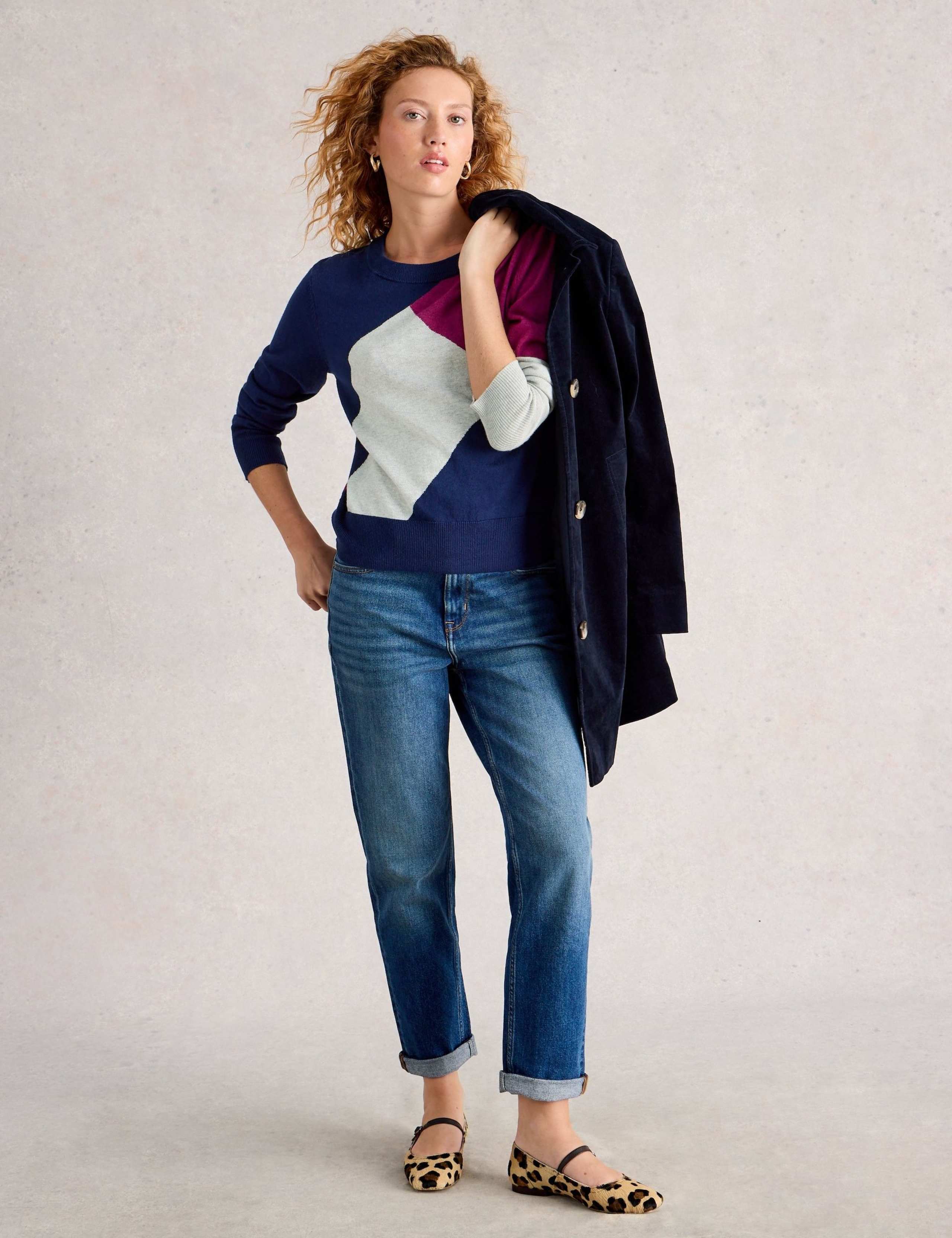 Merino Wool Blend Striped Jumper 3 of 6