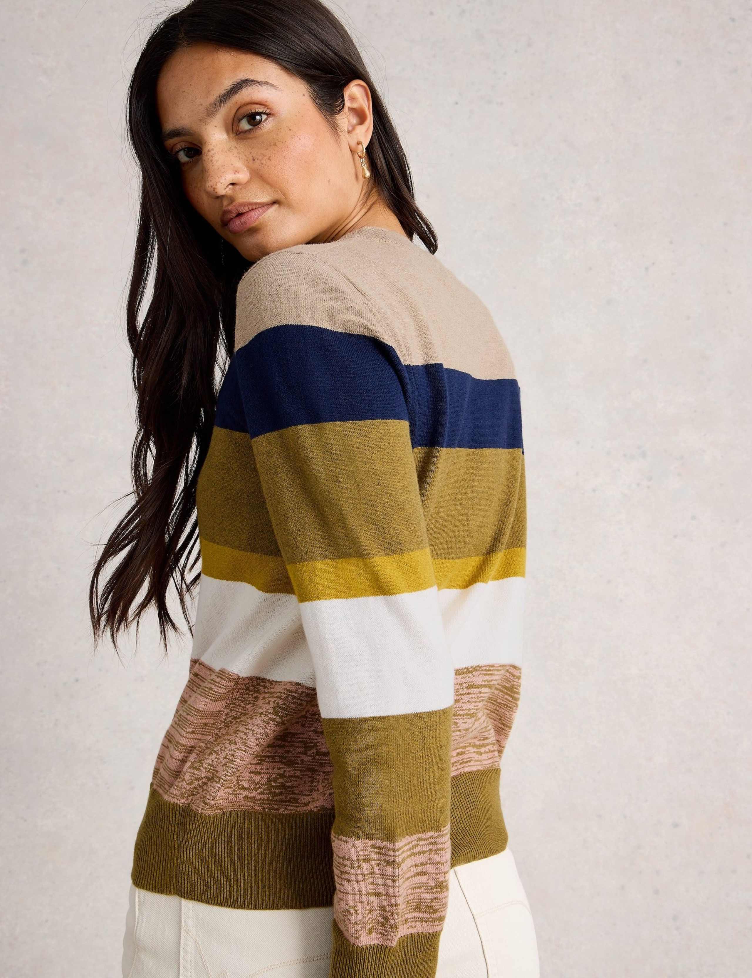 Merino Wool Blend Striped Jumper 4 of 6