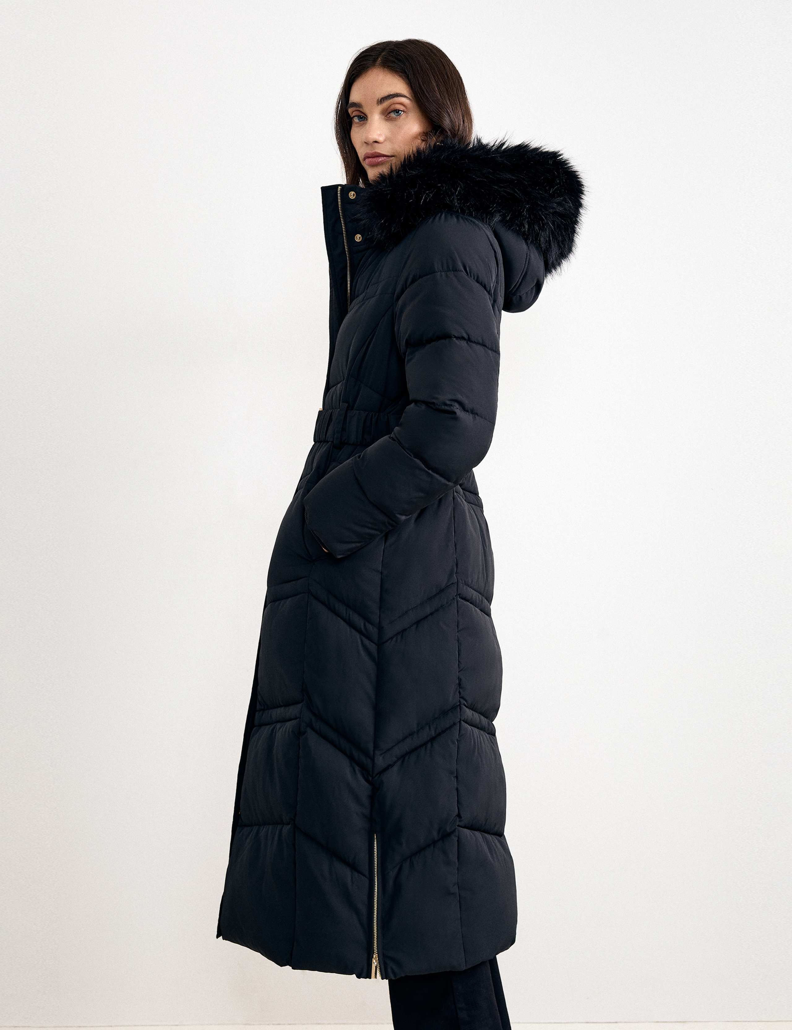 Hooded Belted Longline Puffer Coat 5 of 10
