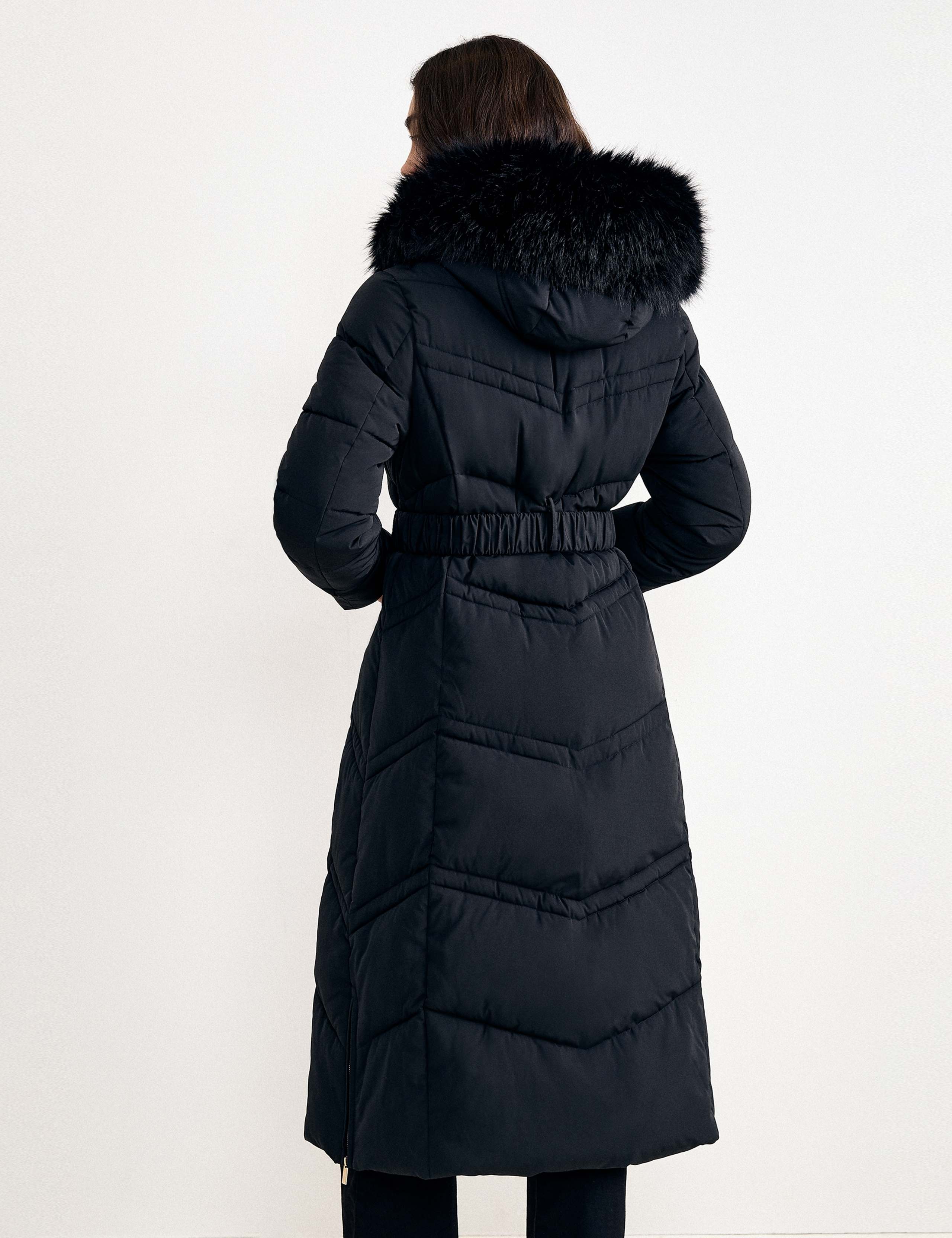 Hooded Belted Longline Puffer Coat 8 of 10