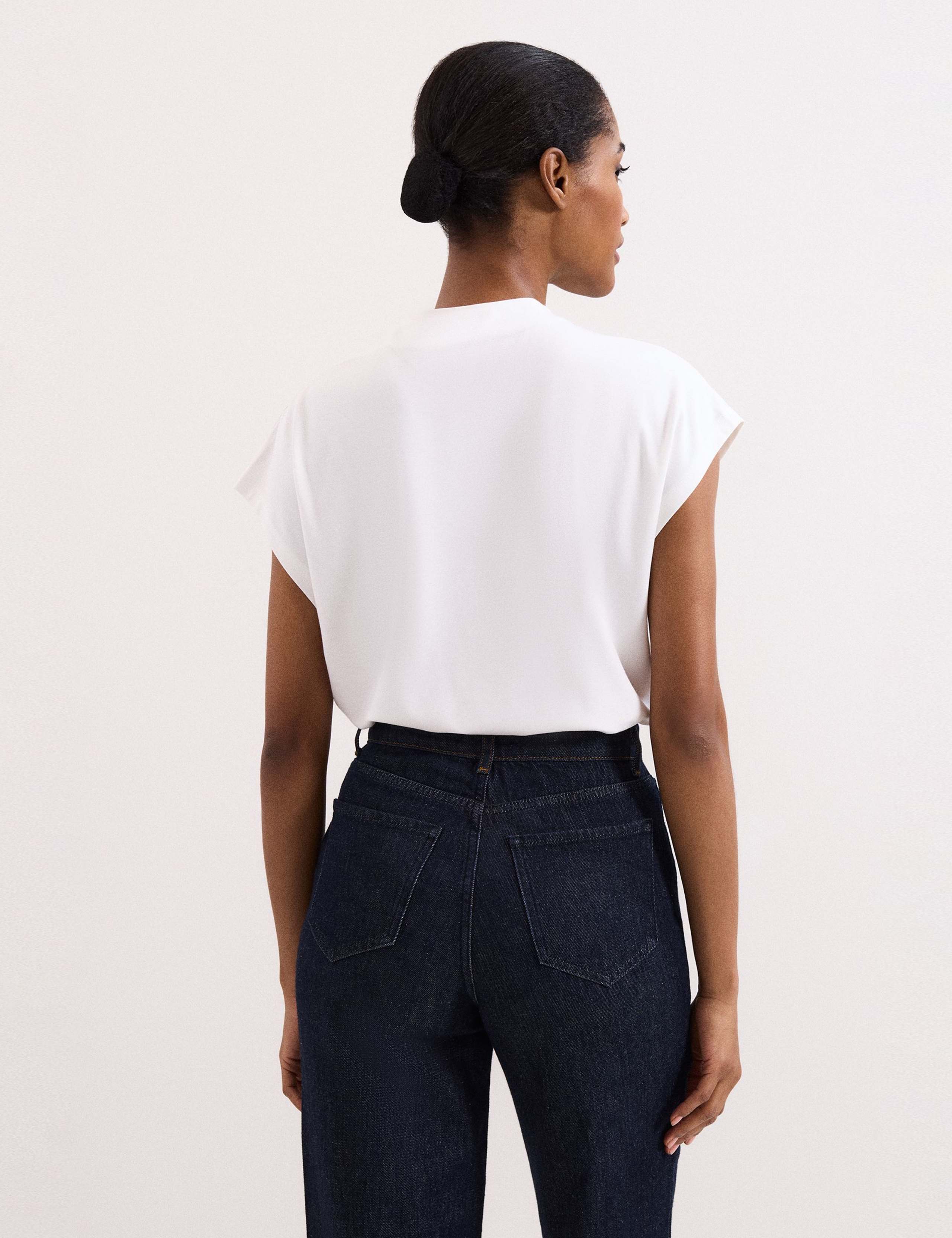 Crew Neck Button Detail Top 4 of 6