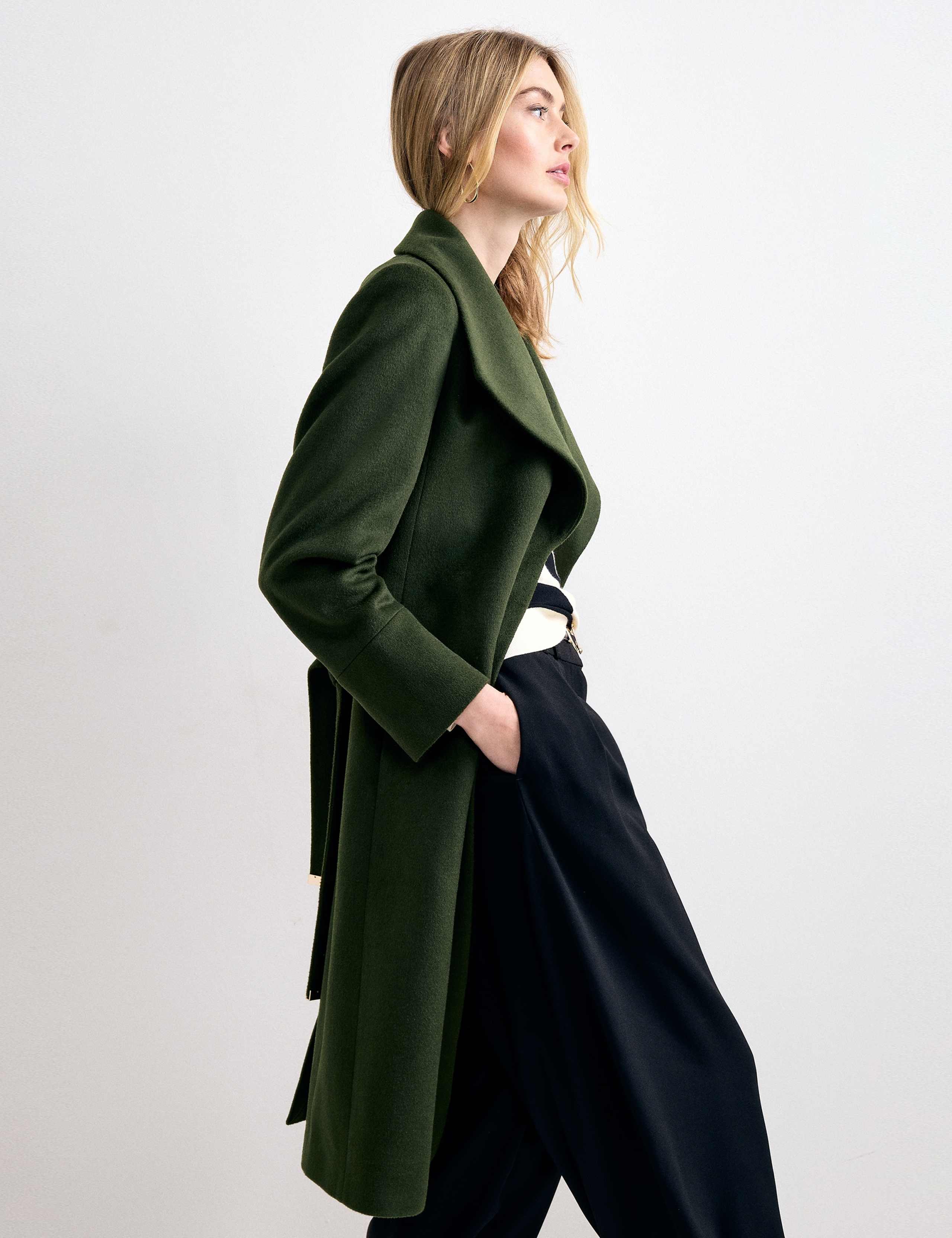 Wool Rich Belted Shawl Collar Coat 3 of 9