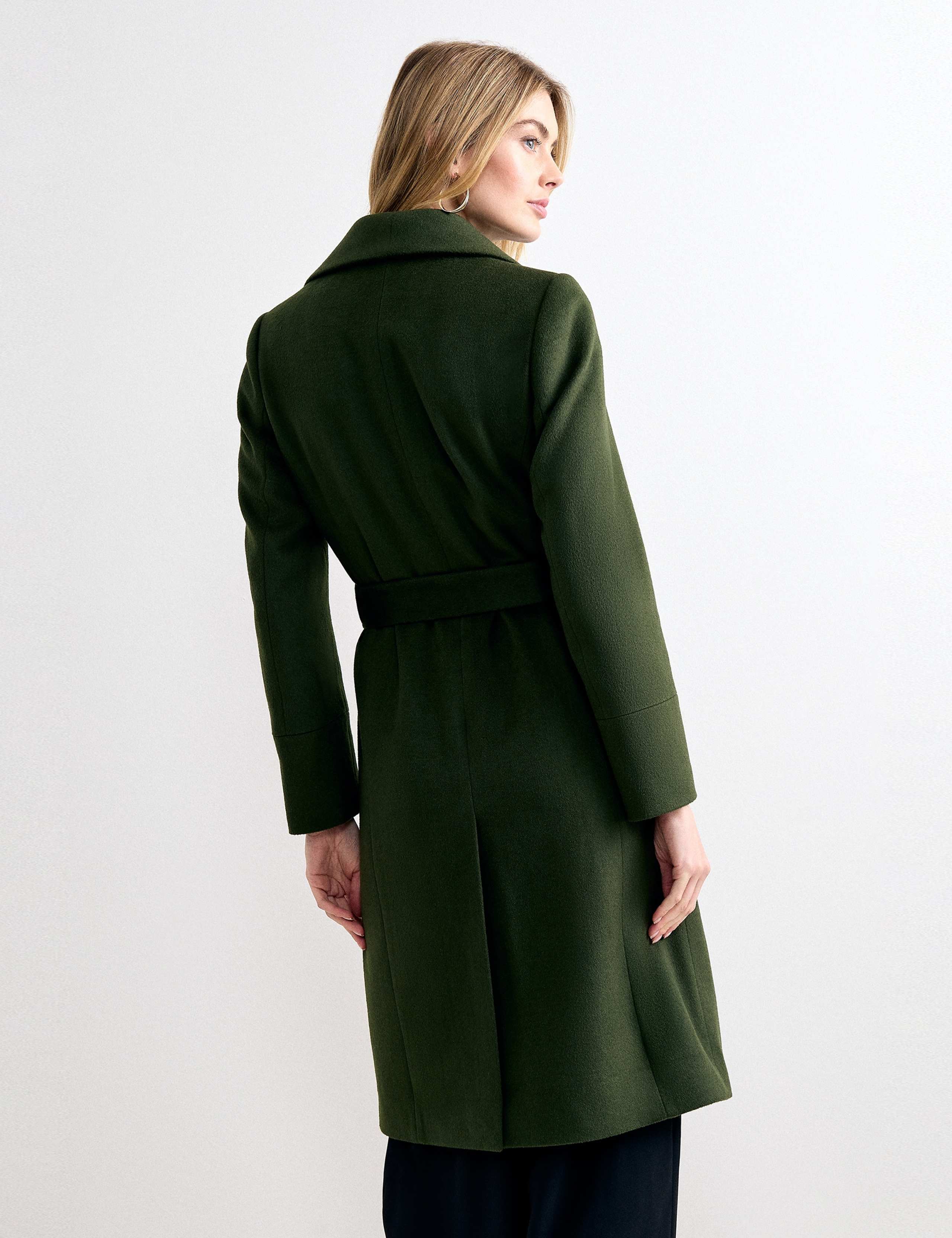 Wool Rich Belted Shawl Collar Coat 4 of 9