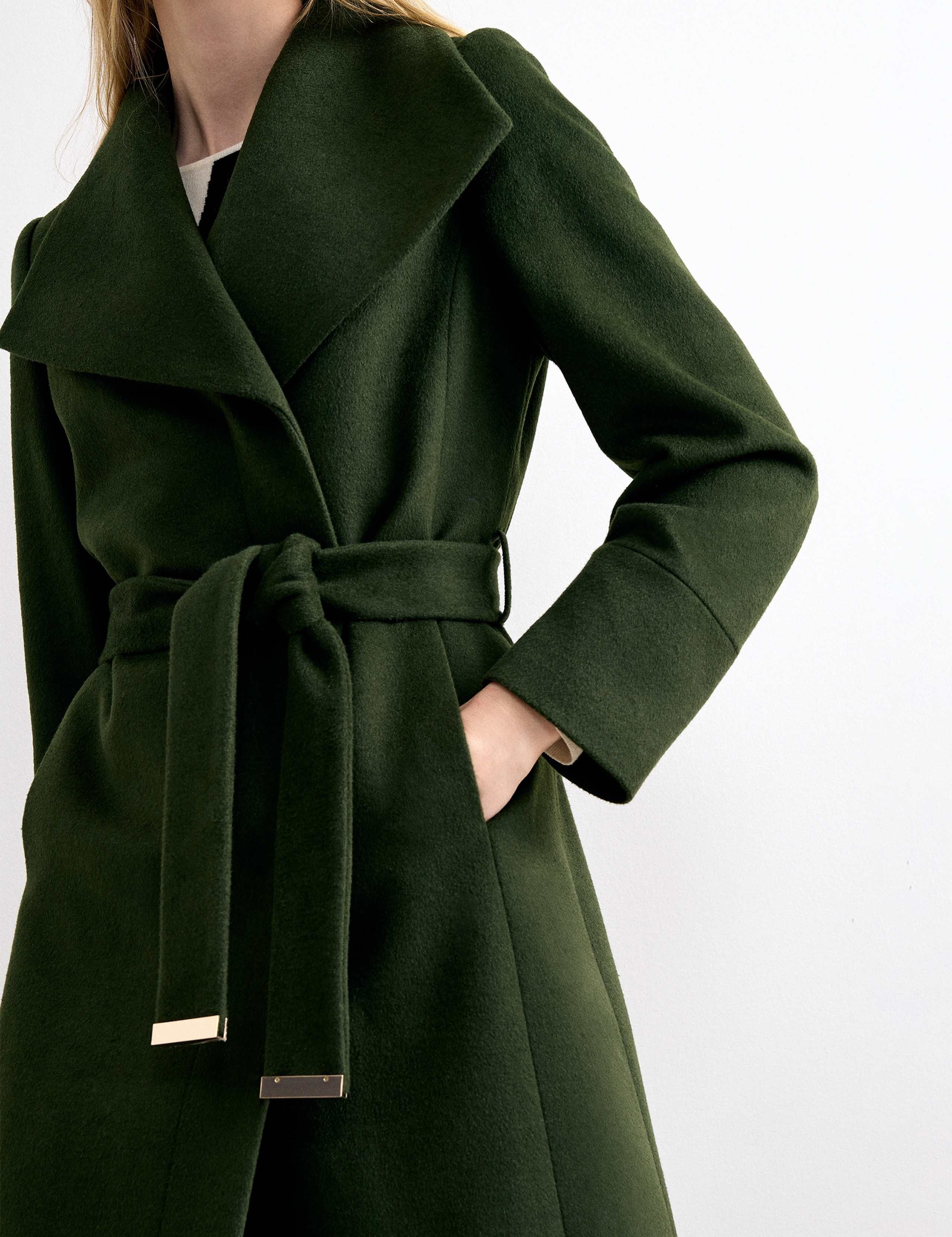 Wool Rich Belted Shawl Collar Coat 6 of 9