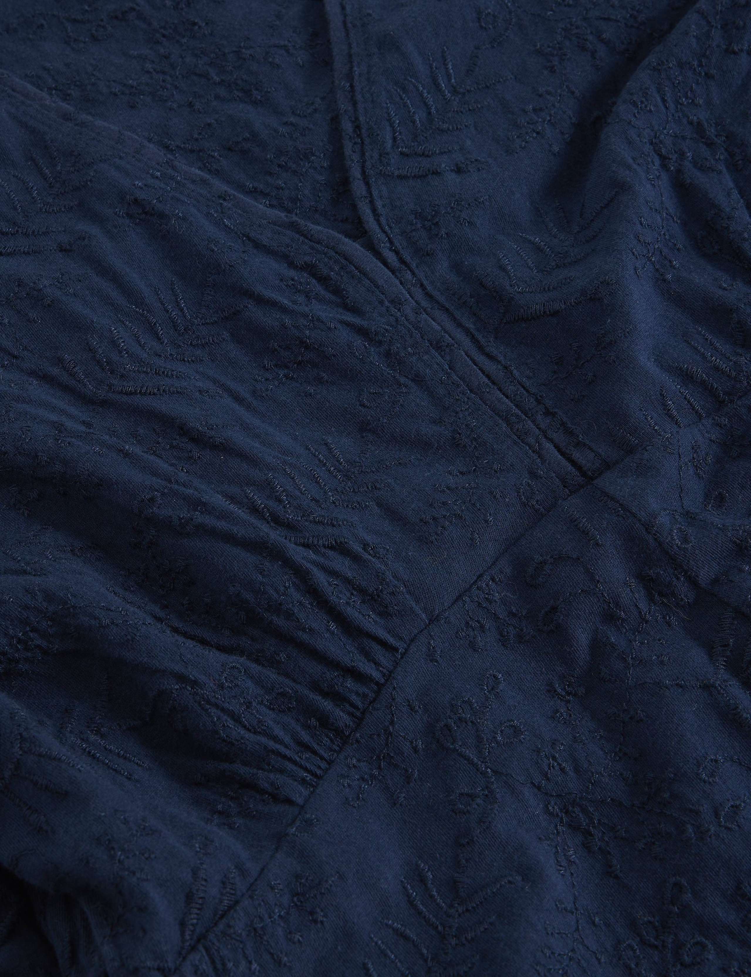 Jersey Embroidered V-Neck Midi Tea Dress 6 of 6