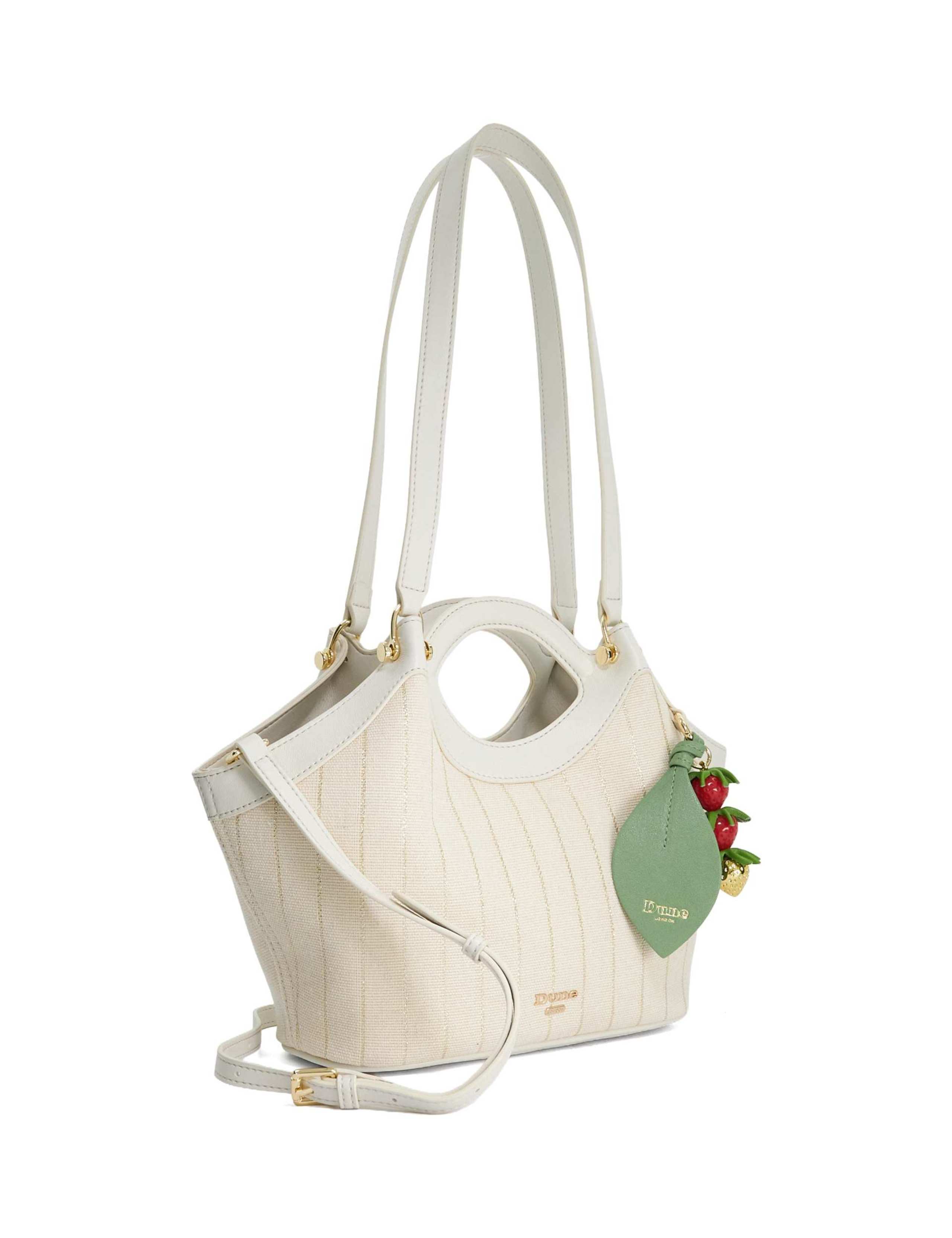 Strawberry Charm Striped Cross Body Tote Bag 3 of 6
