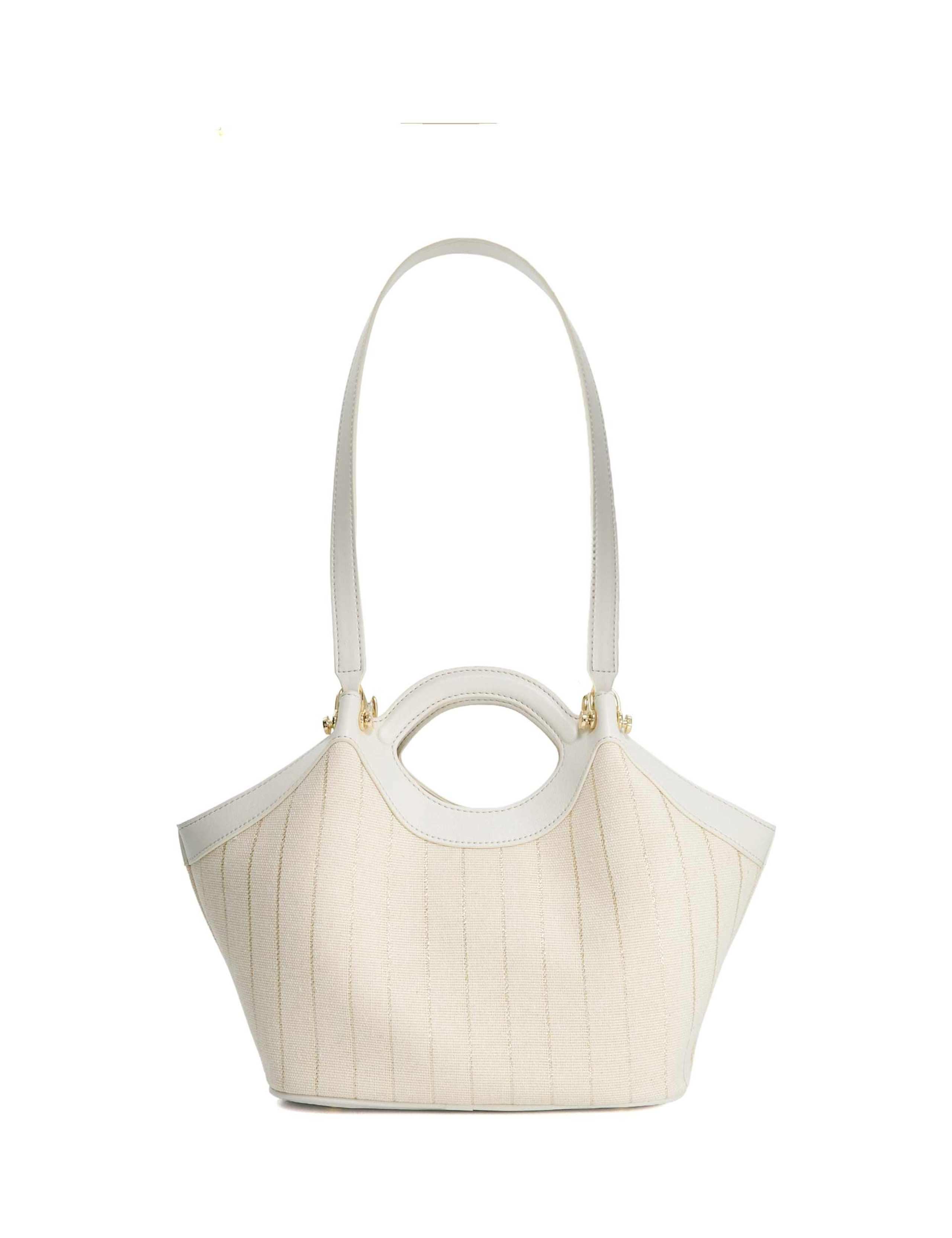 Strawberry Charm Striped Cross Body Tote Bag 4 of 6