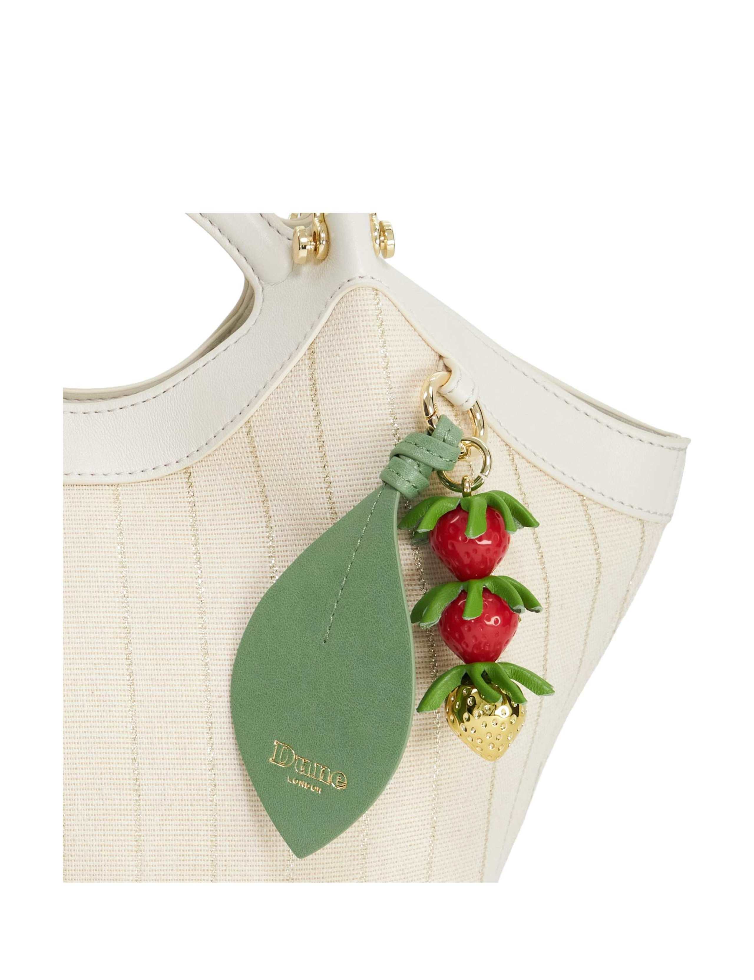 Strawberry Charm Striped Cross Body Tote Bag 6 of 6