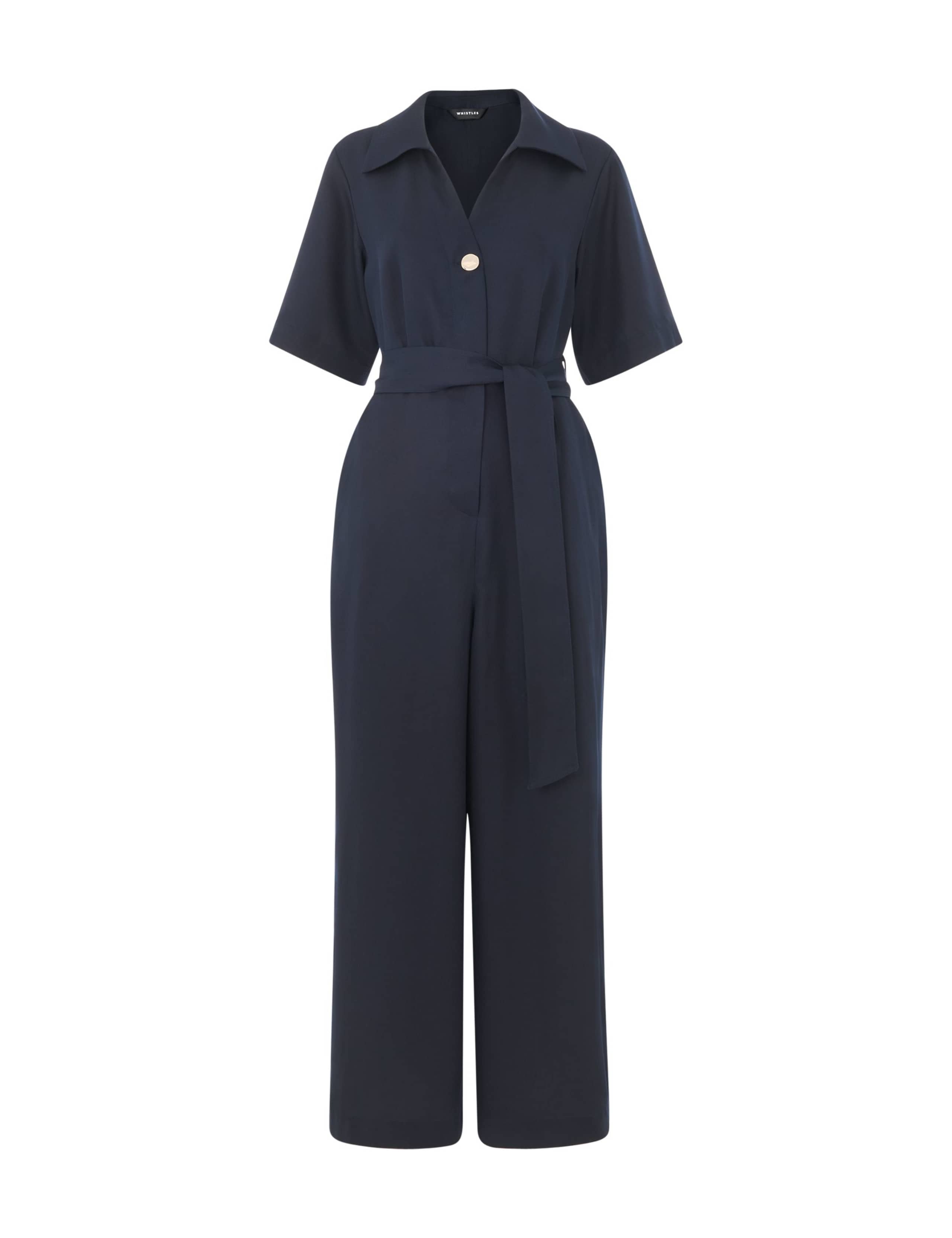 Pure Lyocell Belted Short Sleeve Jumpsuit 2 of 4