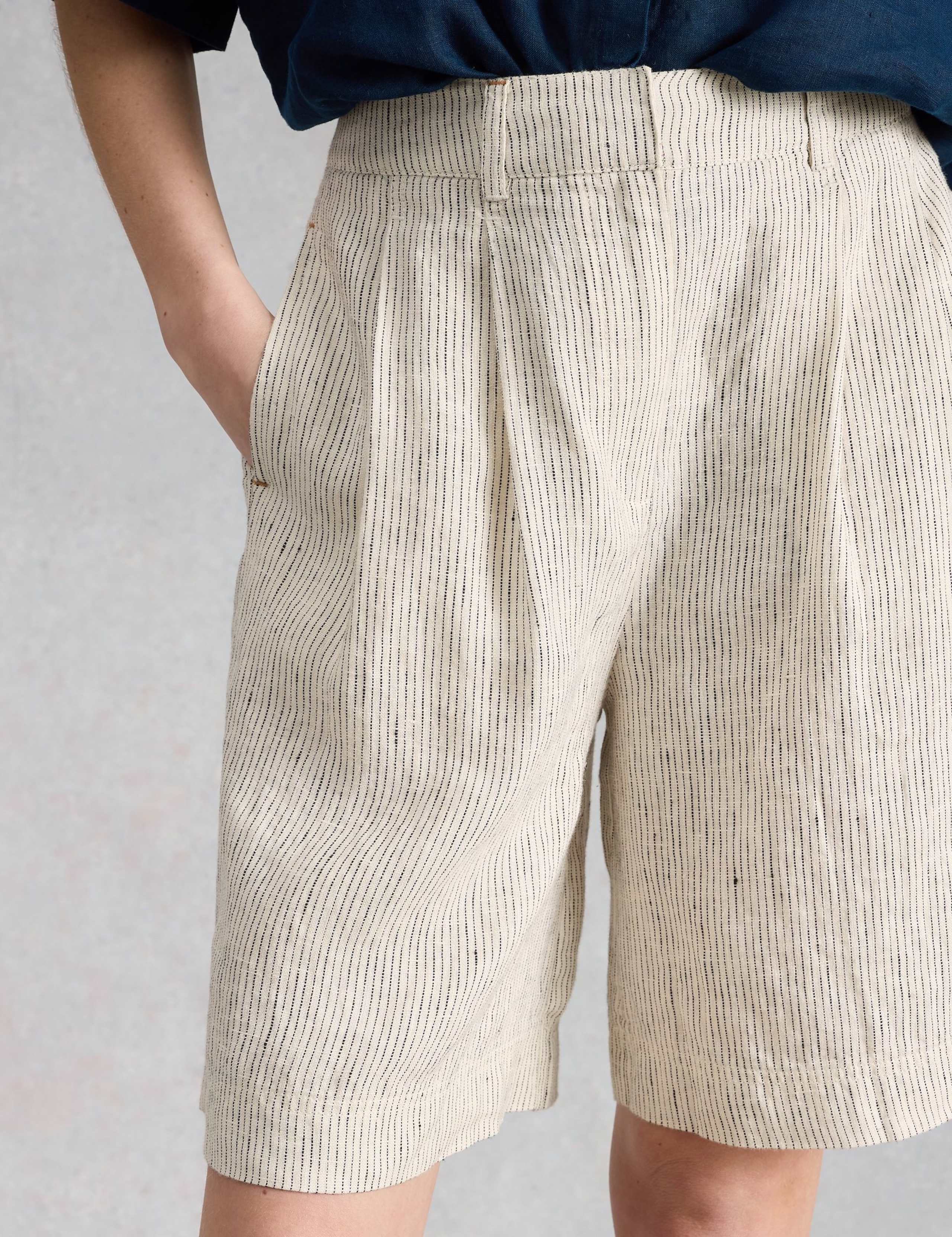 Pure Linen Striped Shorts 6 of 6
