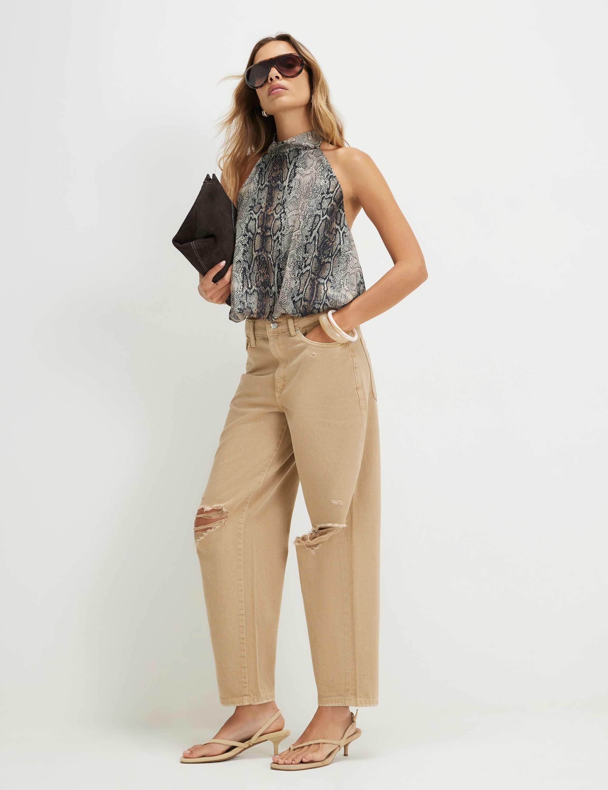 Barrel Leg Ankle Grazer Jeans 1 of 4