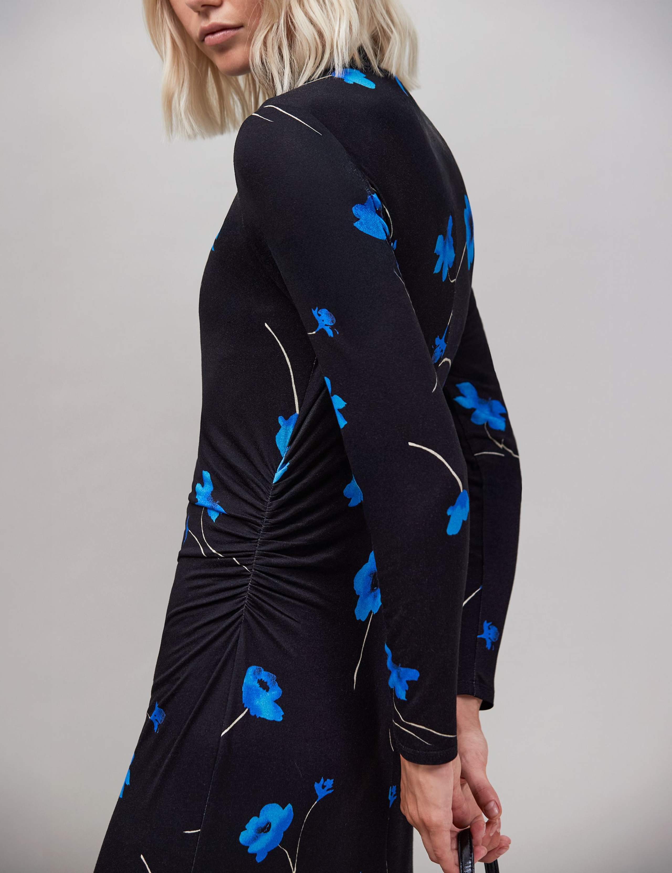 Jersey Floral Funnel Neck Maxi Column Dress 4 of 4