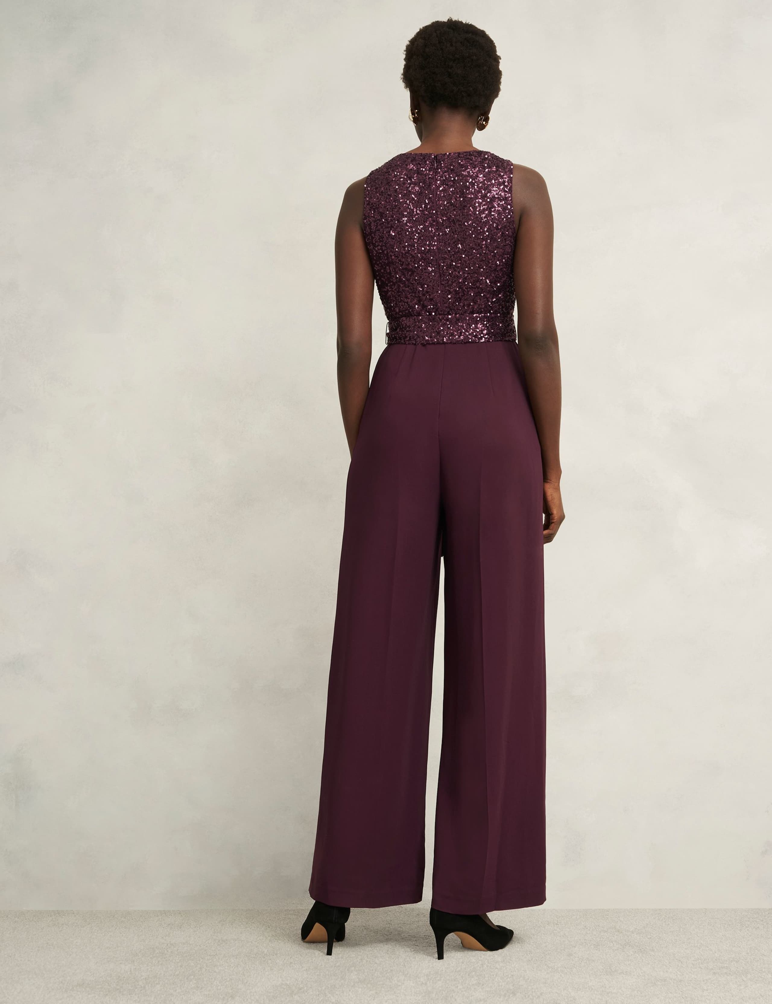 Sequin Tie Detail Wide Leg Jumpsuit 4 of 7