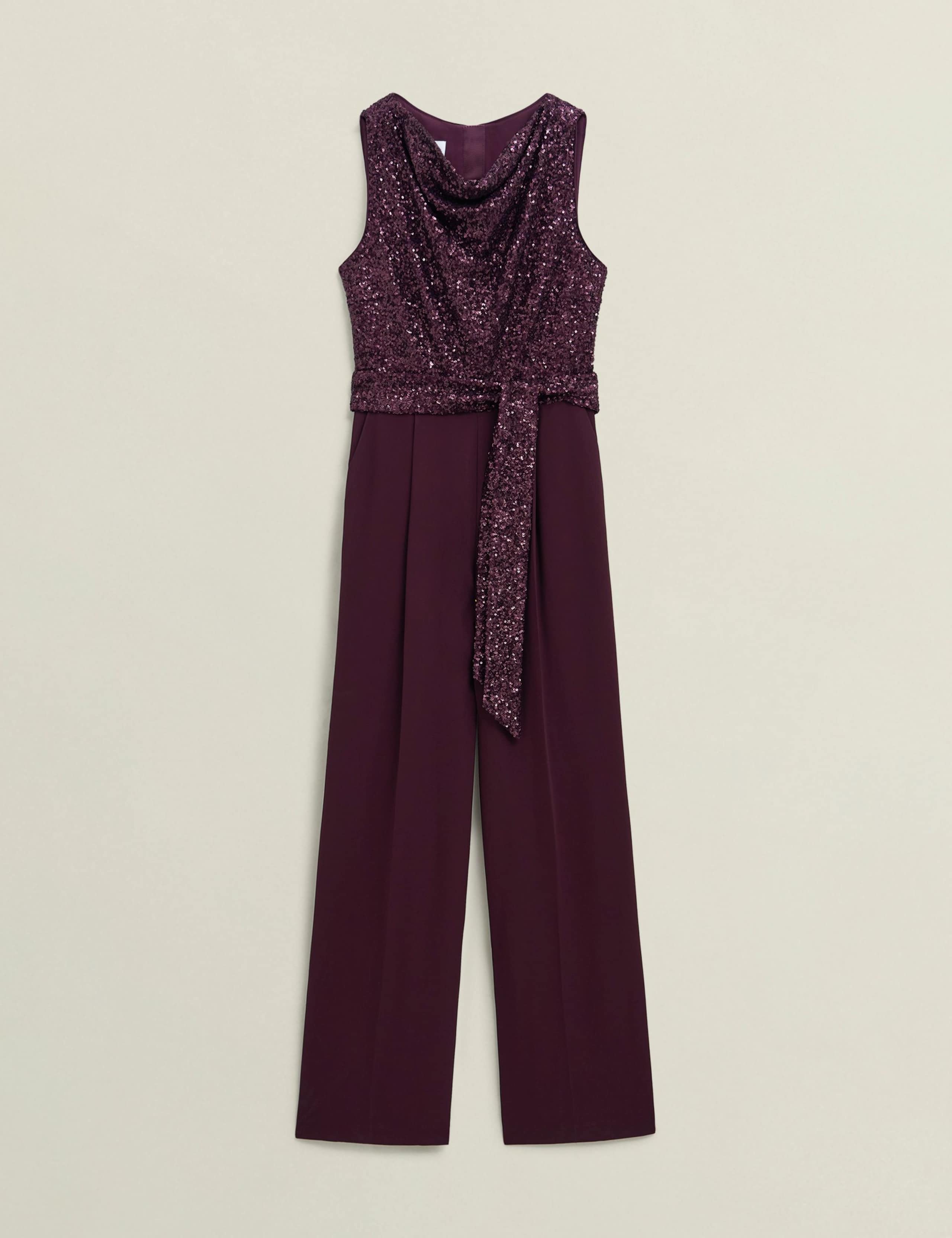 Sequin Tie Detail Wide Leg Jumpsuit 2 of 7