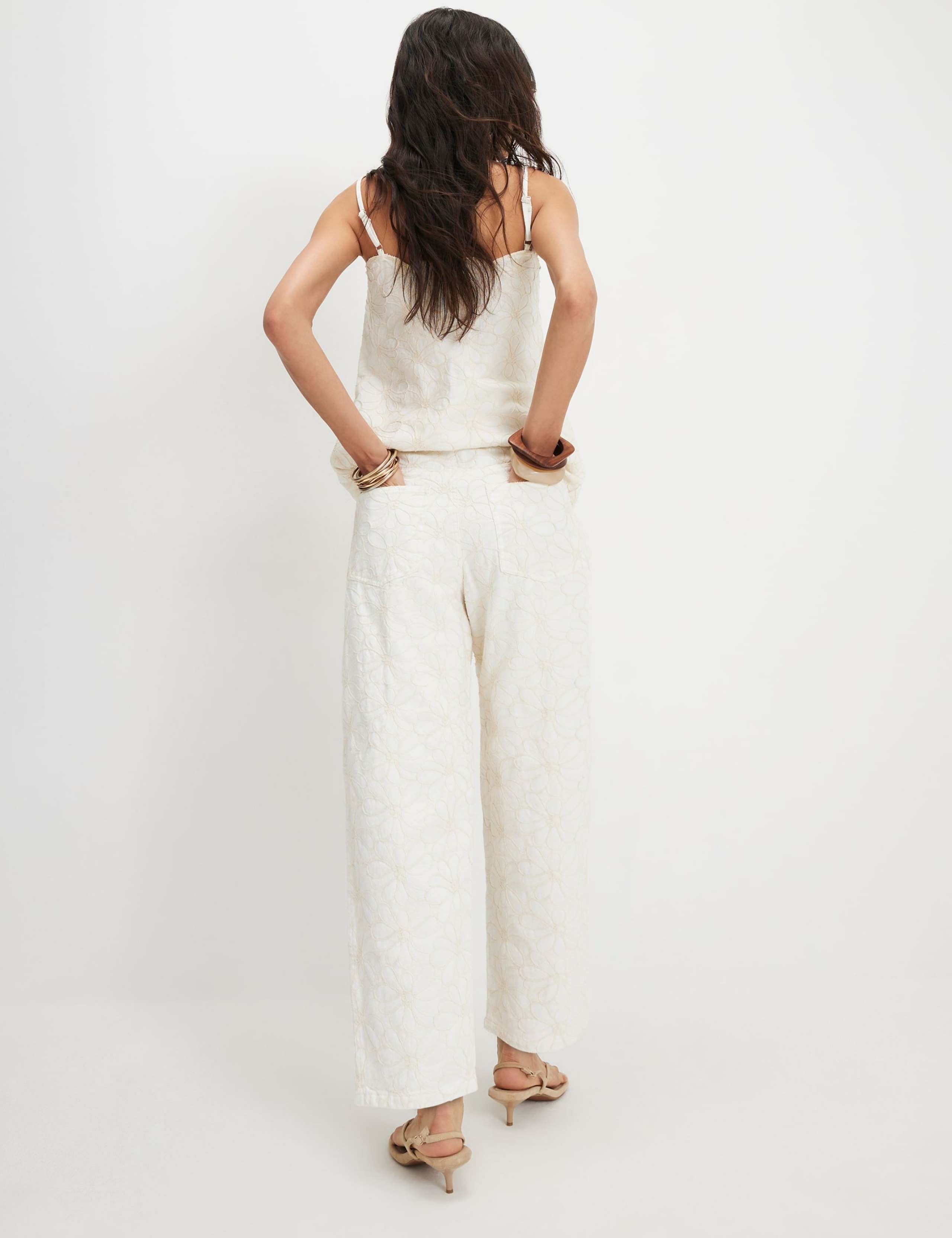 Embroidered Barrel Leg Ankle Grazer Jeans 4 of 4