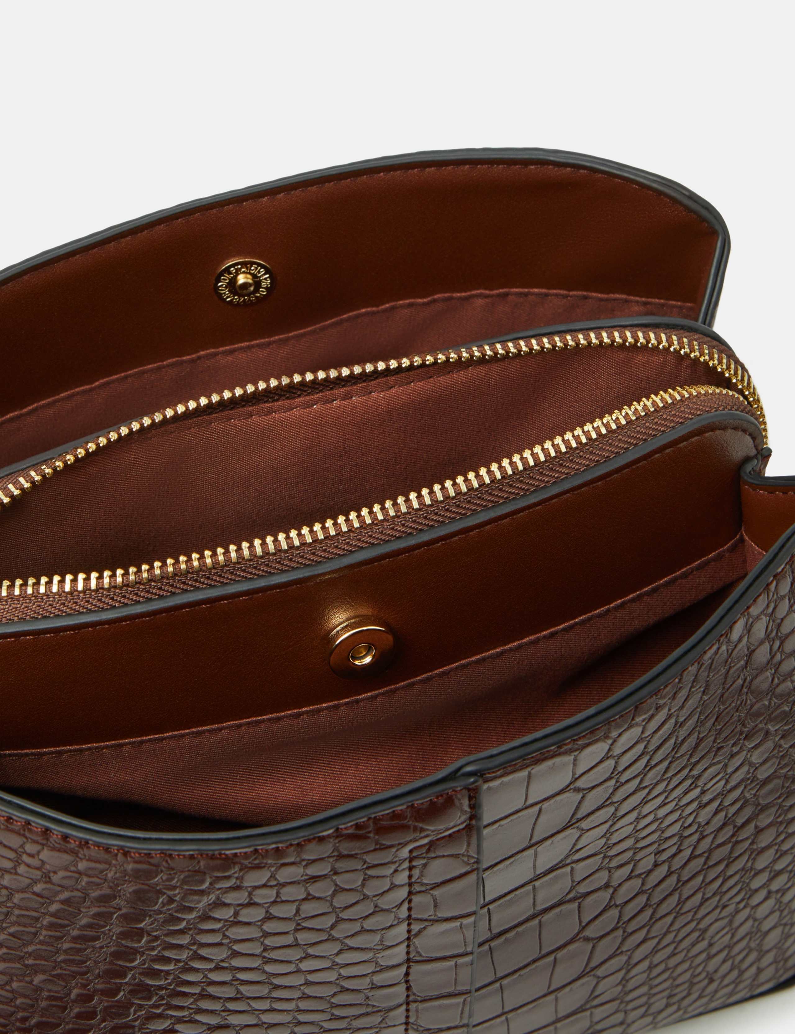 Faux Croc Print Crossbody Bag 5 of 5